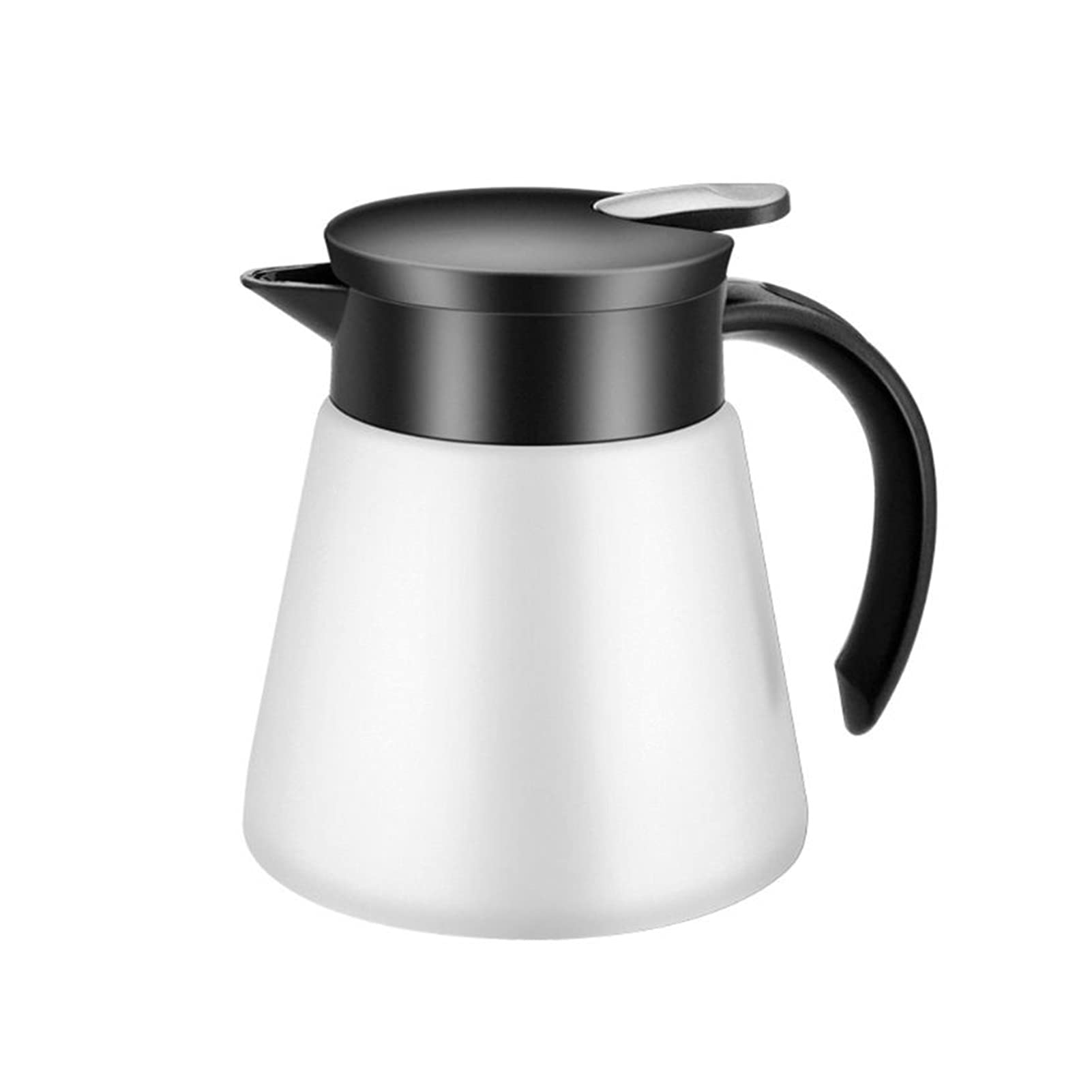 Premium Stainless Steel French Press Coffee Maker - 680ml/880ml Double Wall Vacuum Insulated Coffee Pot & Tea Infuser - Keeps Coffee Hot for Hours - Perfect for Home, Office, Camping & Gifts (White, 680ml)