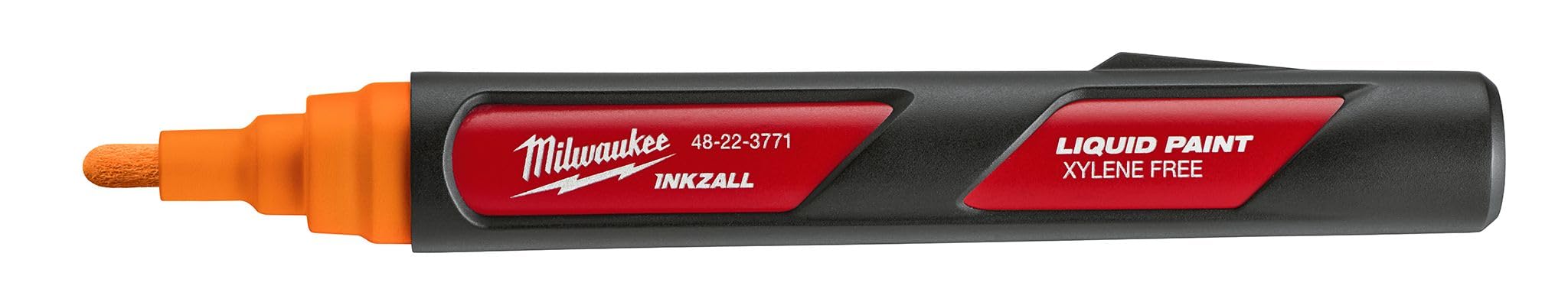 Milwaukee Electric Tools Paint Marker - Orange (48-22-3771) | Industrial-Grade Permanent Marker for Metal, Wood & Concrete | Ideal for Construction, DIY Projects & Equipment Labeling