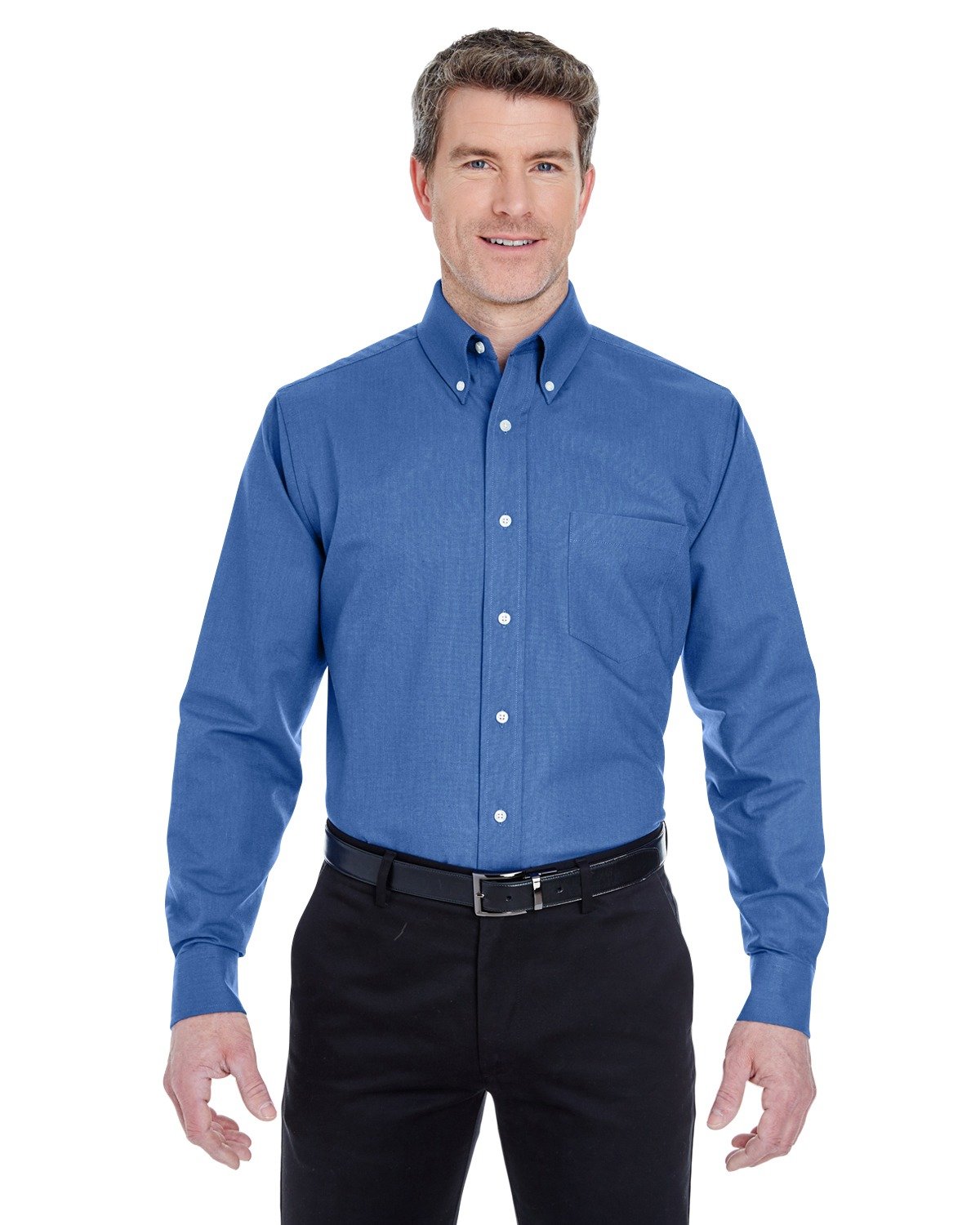 UltraClub Men's Tall Classic Wrinkle-Free Oxford Shirt - Formal & Business Casual Wear for Office, Meetings & Special Occasions