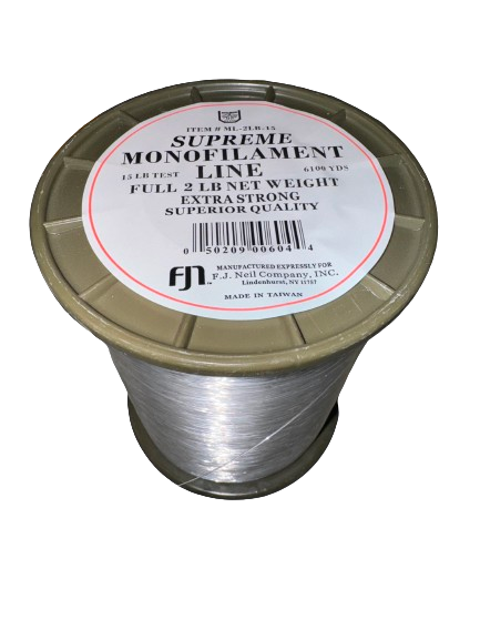 F.J Neil Monofilament Fishing Line 2lb Spool - Clear Fluorocarbon Fishing Line for Freshwater & Saltwater - Perfect for Trout, Bass, and Panfish Angling