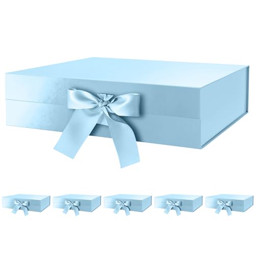 Baby Blue-Ribbon-13x9.7x3.4 Inches-Pack of 6