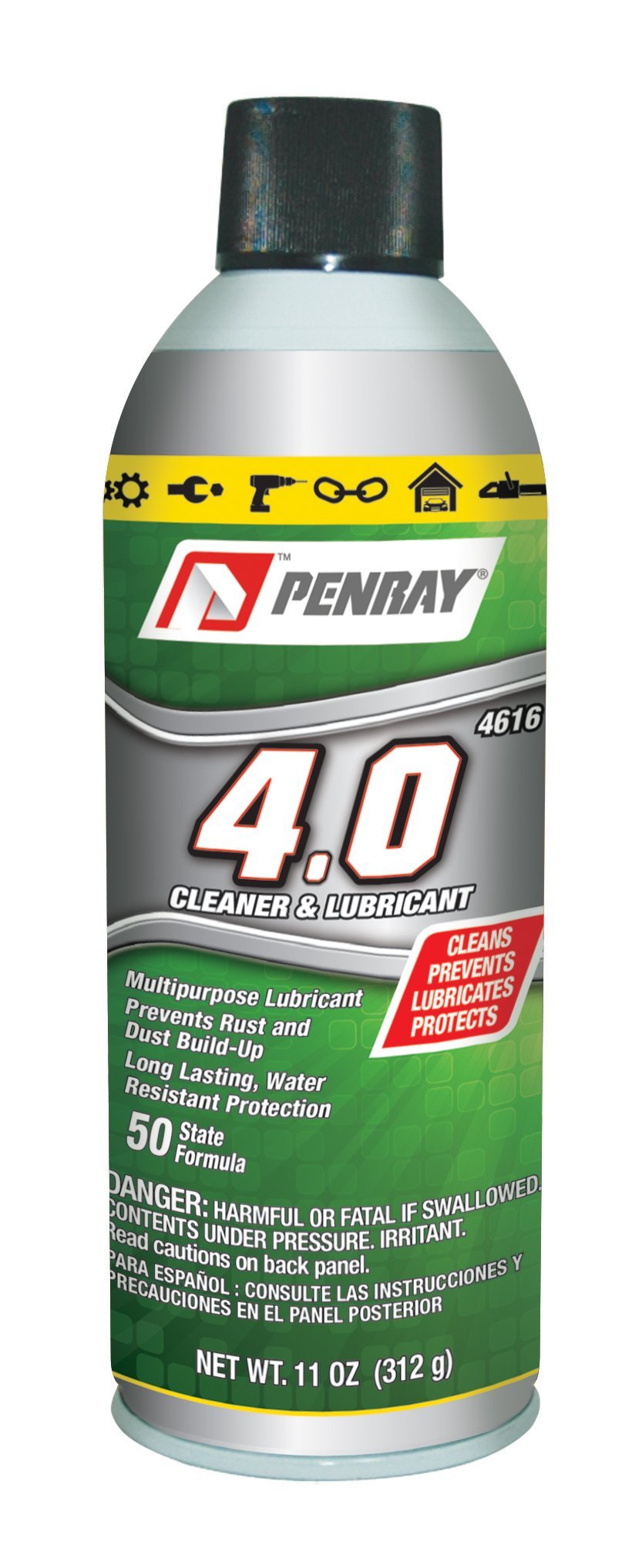 4616 4.0 Cleaner Lubricant - 11 oz Aerosol Can | Multi-Purpose Lubricating Spray for Guns, Tools, Machinery | Prevents Rust & Reduces Friction for Smooth Operation