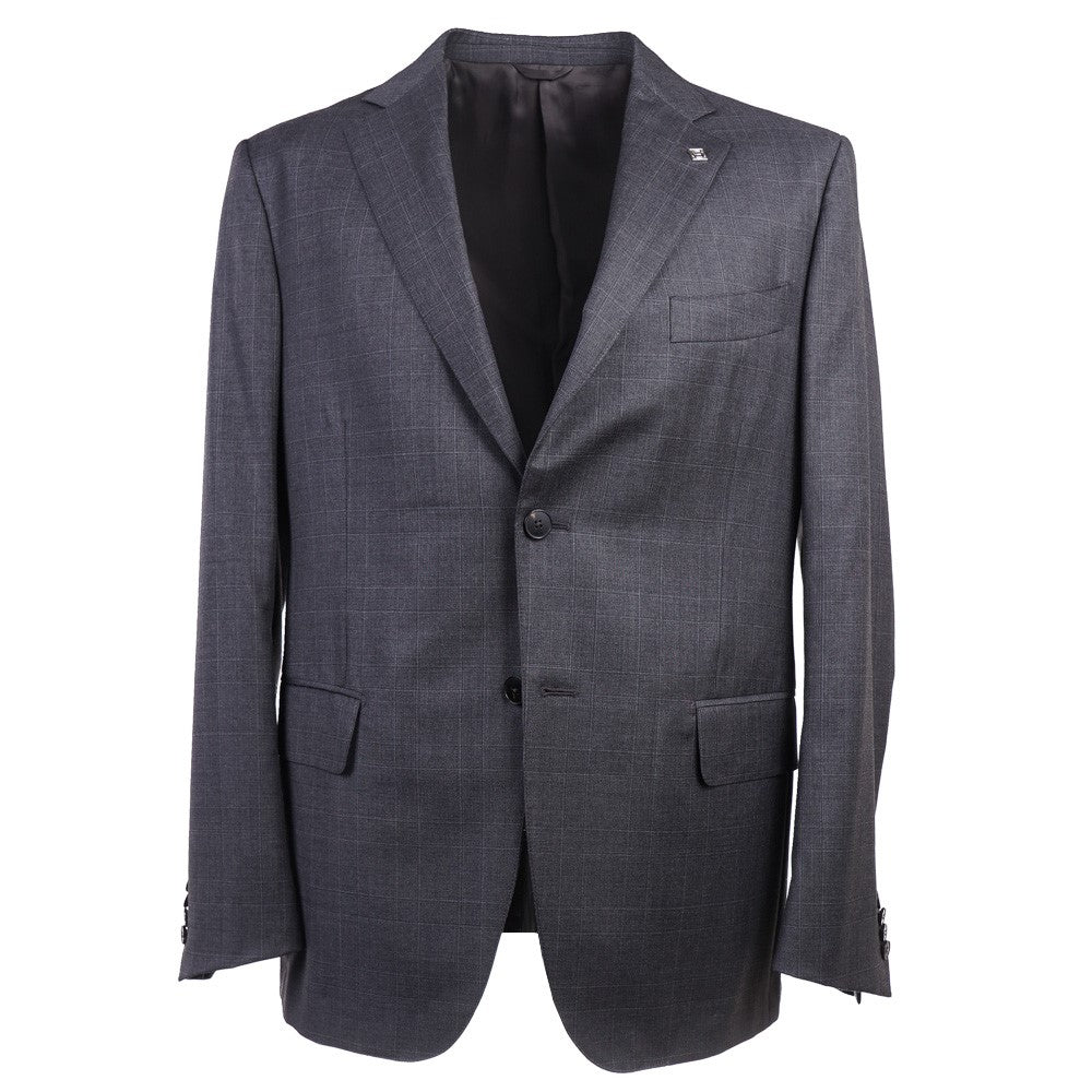 Eidos Gray Subtle Check Wool Suit for Men - Premium Business & Formal Attire - Perfect for Office, Weddings & Special Occasions