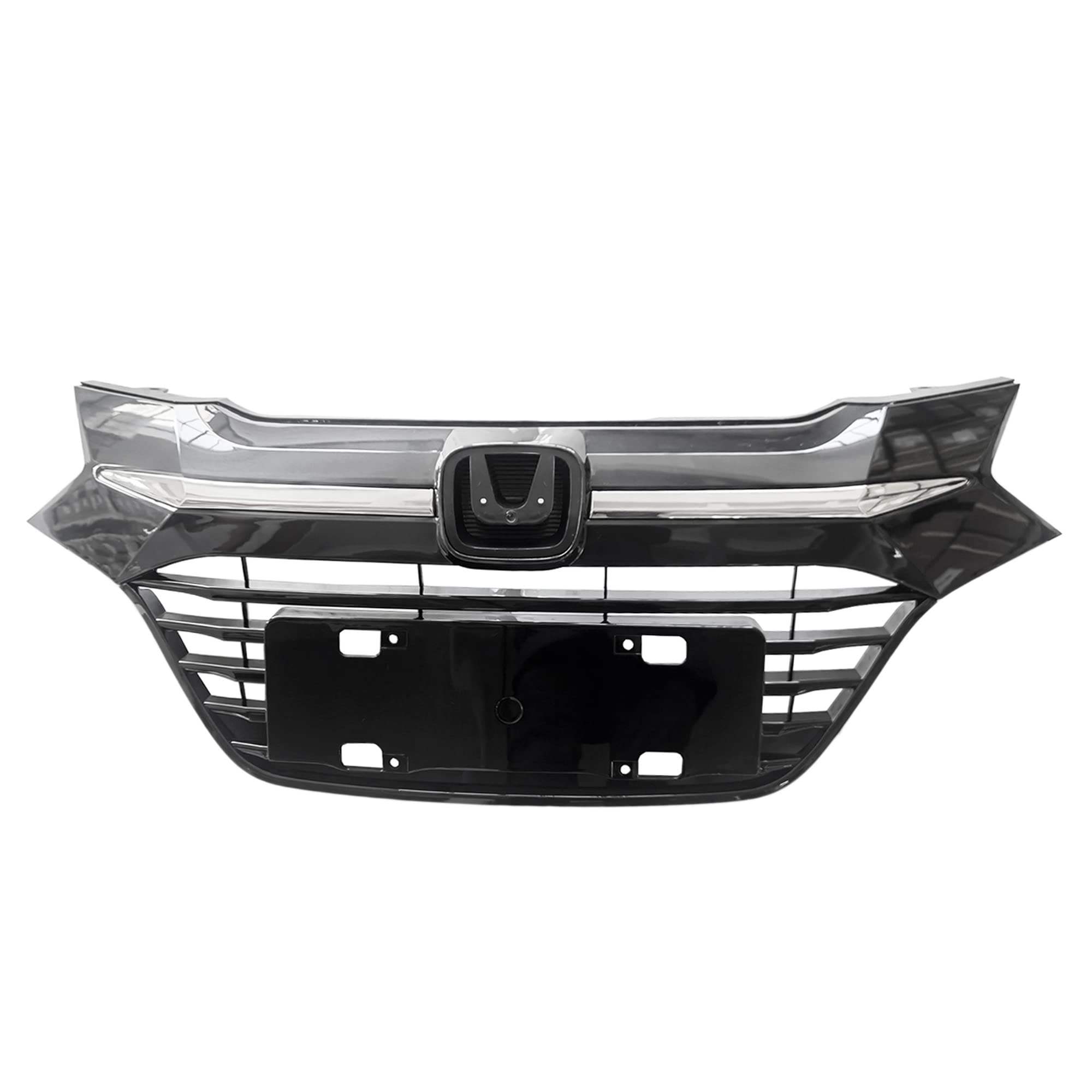 PartsFlow Front Bumper Grille - OEM Style Black with Chrome Trim - Compatible with 2016-2018 Honda HR-V Sport | Perfect Upgrade for Off-Roading & Urban Driving