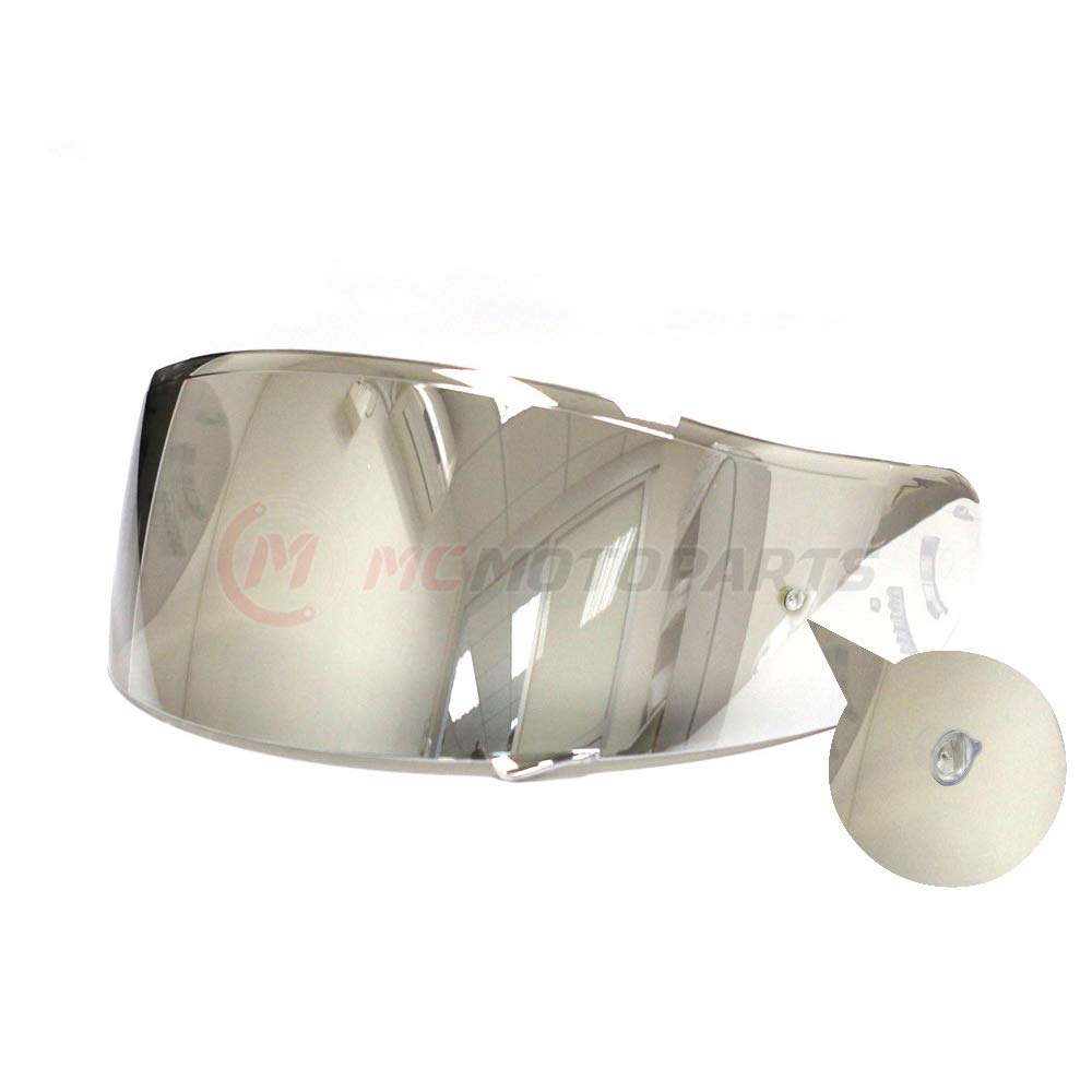 Aftermarket Pinlock Pin Visor Shield Mercury Chrome for Shoei GT-Air & Neotec Helmets – Fog-Free Riding for Motorcycle, Scooter & Commuting