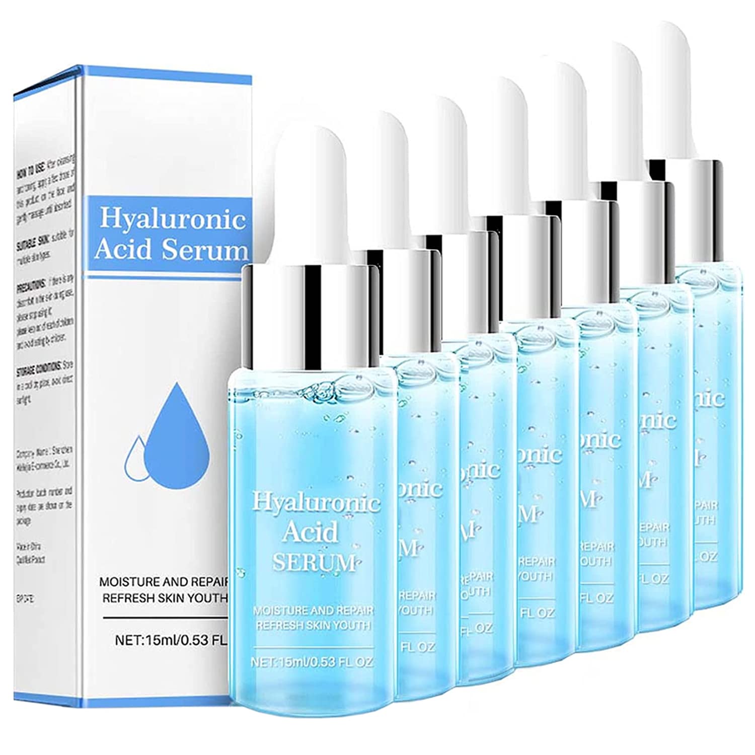 Osee Advanced Deep Anti-Wrinkle Serum with Collagen Boost & Hyaluronic Acid - Anti-Aging Face Moisturizer for Wrinkles, Fine Lines & Pore Minimizing - Skin Rejuvenation Treatment for Day & Night Use (7-Piece Set)