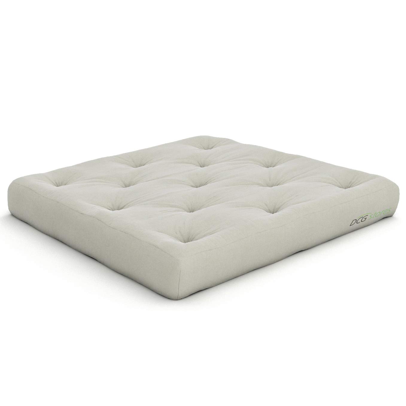 Nirvana Futons 6-Inch Comfort Loveseat Futon Mattress - Ivory Twill - Made in USA - Perfect for Small Spaces, Guest Rooms & Dorm Rooms