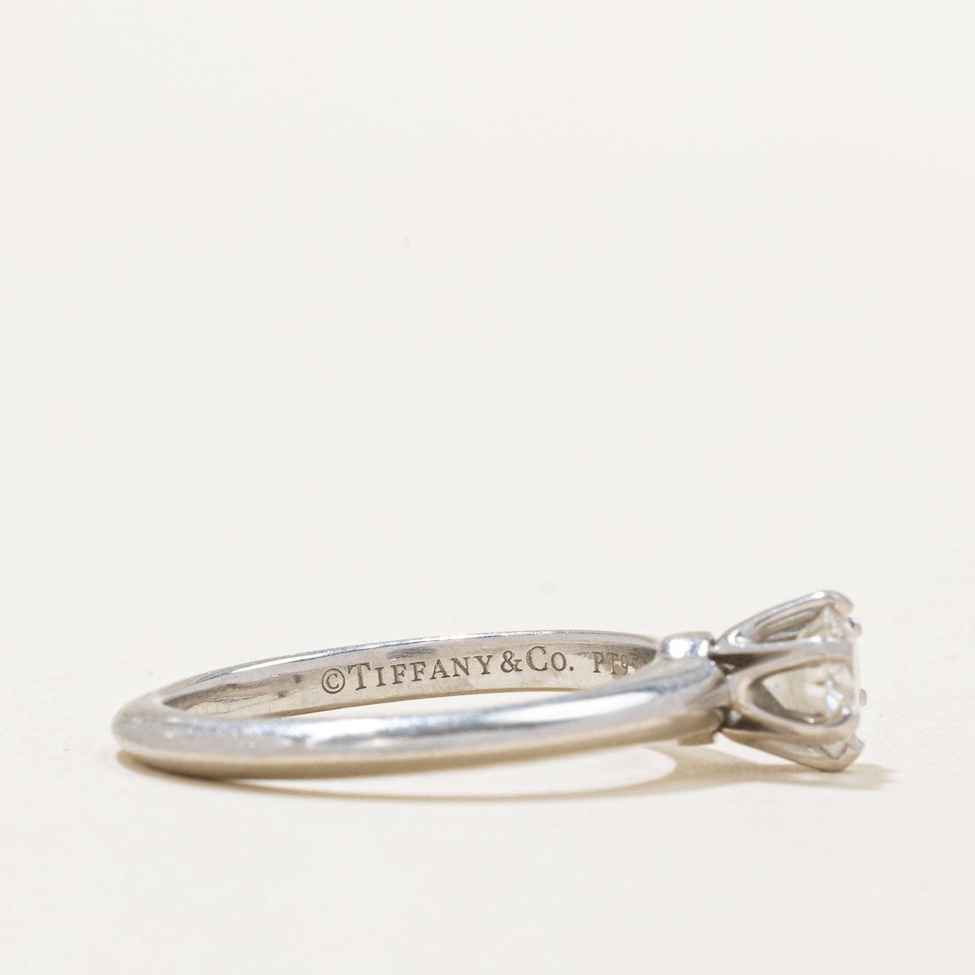 Tiffany & Co. Solitaire Diamond Platinum Ring 0.45 Carat Size 5 - Elegant Engagement & Wedding Jewelry for Women