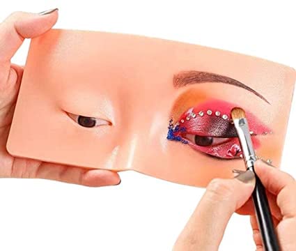 Akooja Silicone Makeup Practice Face Board - Professional Eye Practice Dummy for Beginners & Makeup Artists | Pack of 1 | Perfect for Beauty School Training, Home Practice & Professional Makeup Kit