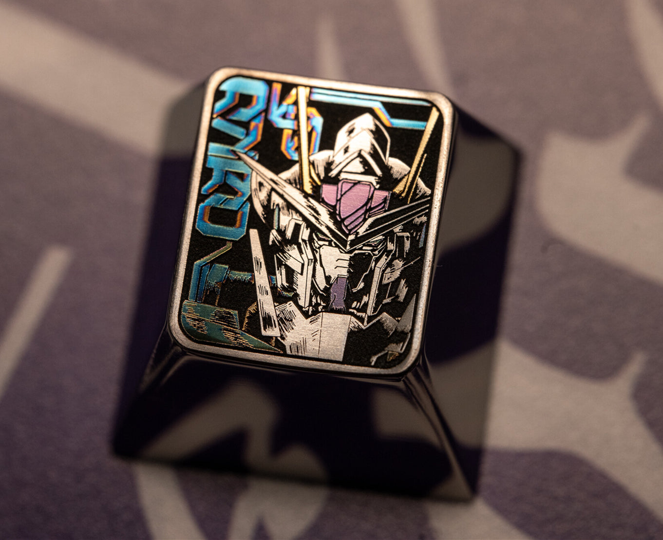 Premium GUNDAM 00 Titanium Alloy Keycaps - Custom Metal Mechanical Keyboard Keycaps for Gaming & Typing - Perfect for Anime Fans, PC Builds & Keyboard Enthusiasts
