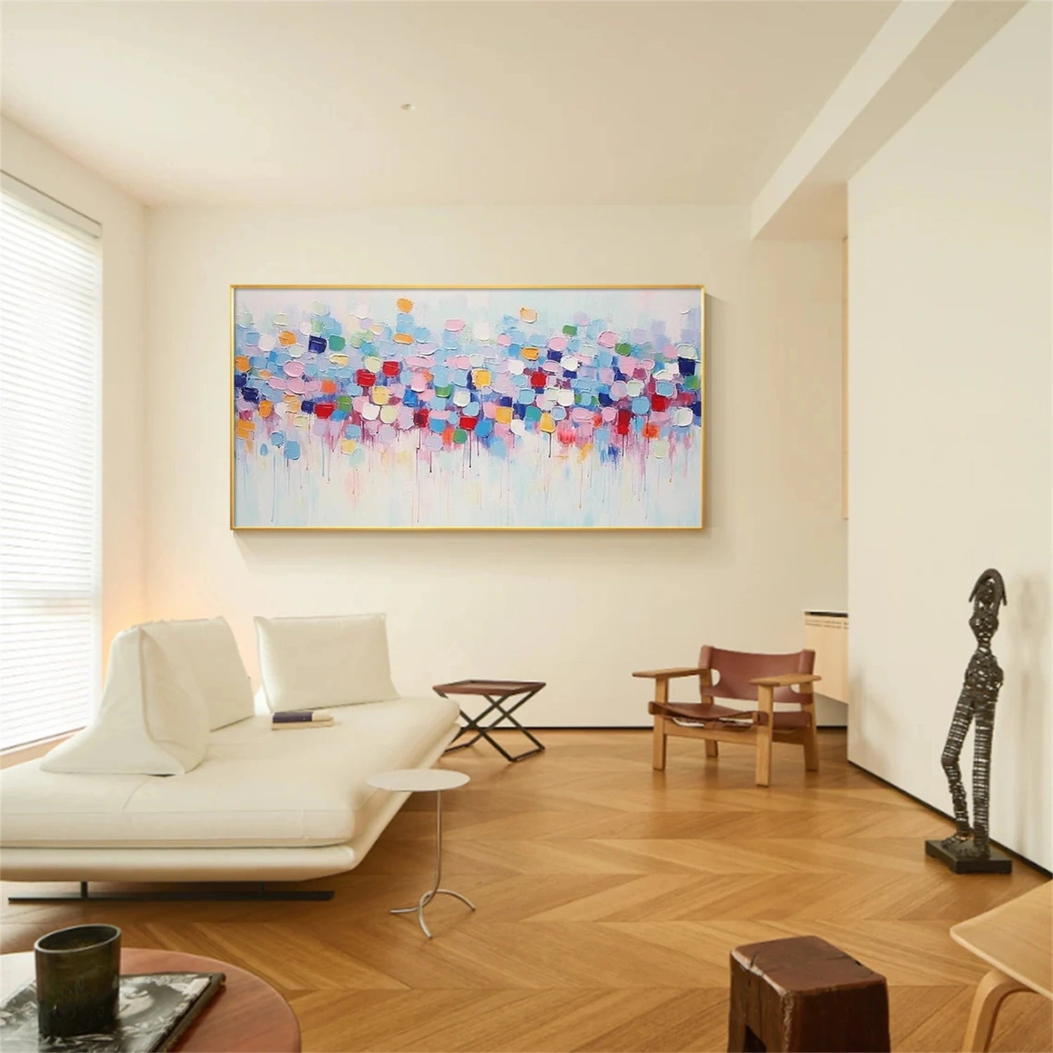 Abstract Painting #AB 294 - Modern Wall Art for Living Room, Bedroom & Office Decor | Large Canvas Artwork for Home & Commercial Spaces