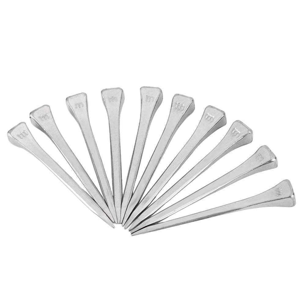 Mokernali 250 Pcs Stainless Steel Horseshoe Nails - 2 Inch Sharp Bevel E5 Horseshoe Nails for Horse Training, Equestrian Sports & Farrier Tools - Perfect for Horse Hoof Care, Blacksmithing & Stable Maintenance