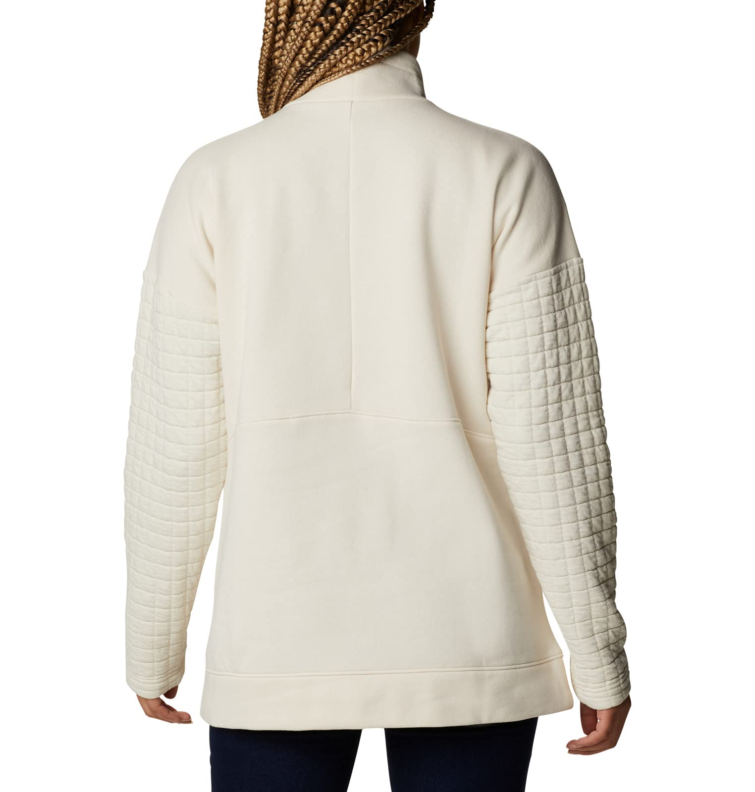 Columbia Women's Sunday Summit Oversized Funnel Neck Fleece Jacket - Chalk (Medium) | Warm Winter Outerwear for Hiking, Camping & Outdoor Adventures