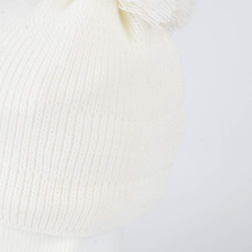 LLmoway Fleece Lined Winter Hat for Baby & Toddler - Warm Knit Beanie with Ear Flaps for Boys & Girls - Perfect for Snow Play, Outdoor Activities & Cold Weather Protection