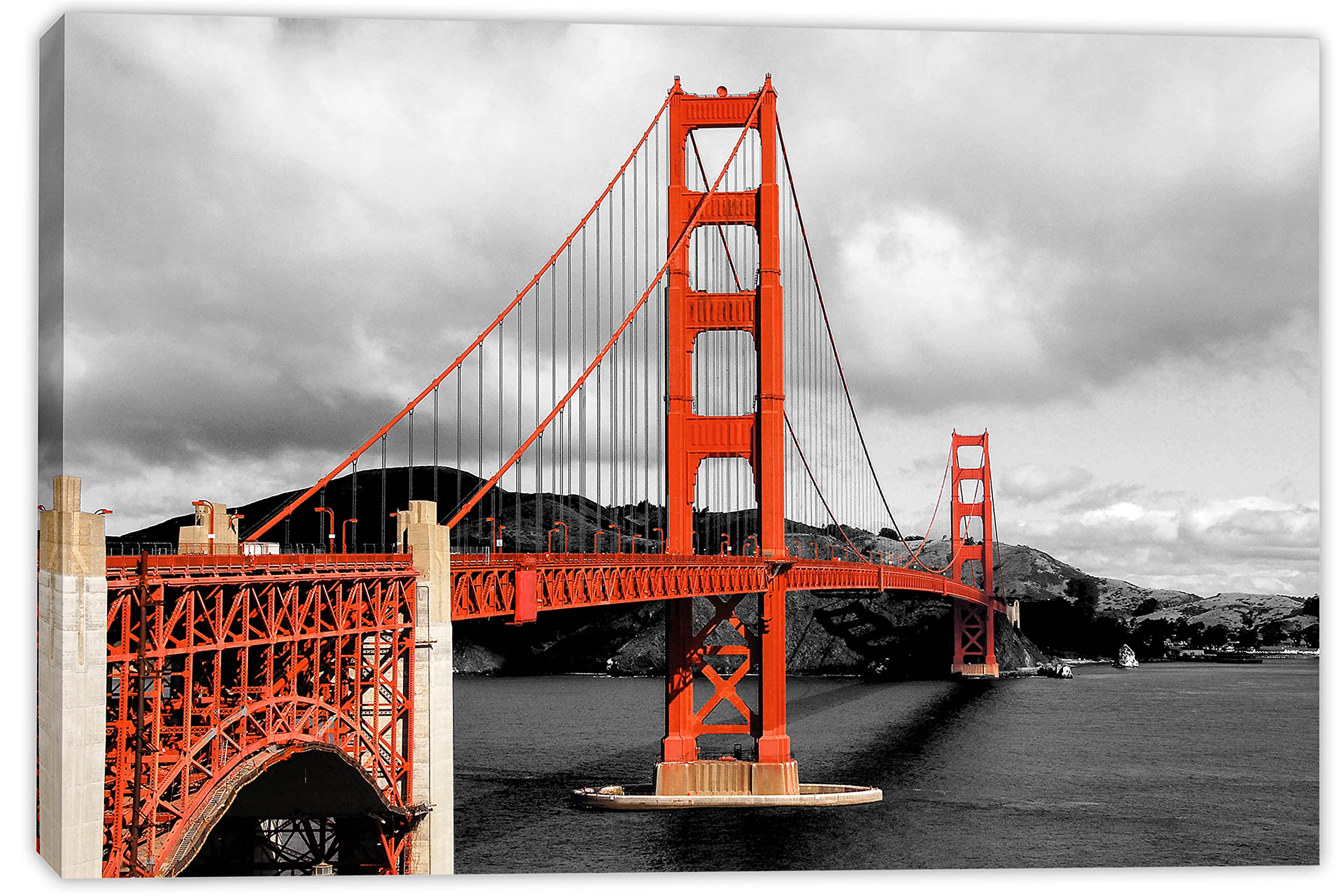 30x20 Golden Gate Bridge Canvas Wall Art Print - Modern Home Decor for Living Room, Bedroom & Office | Premium Wall Decor for San Francisco Lovers