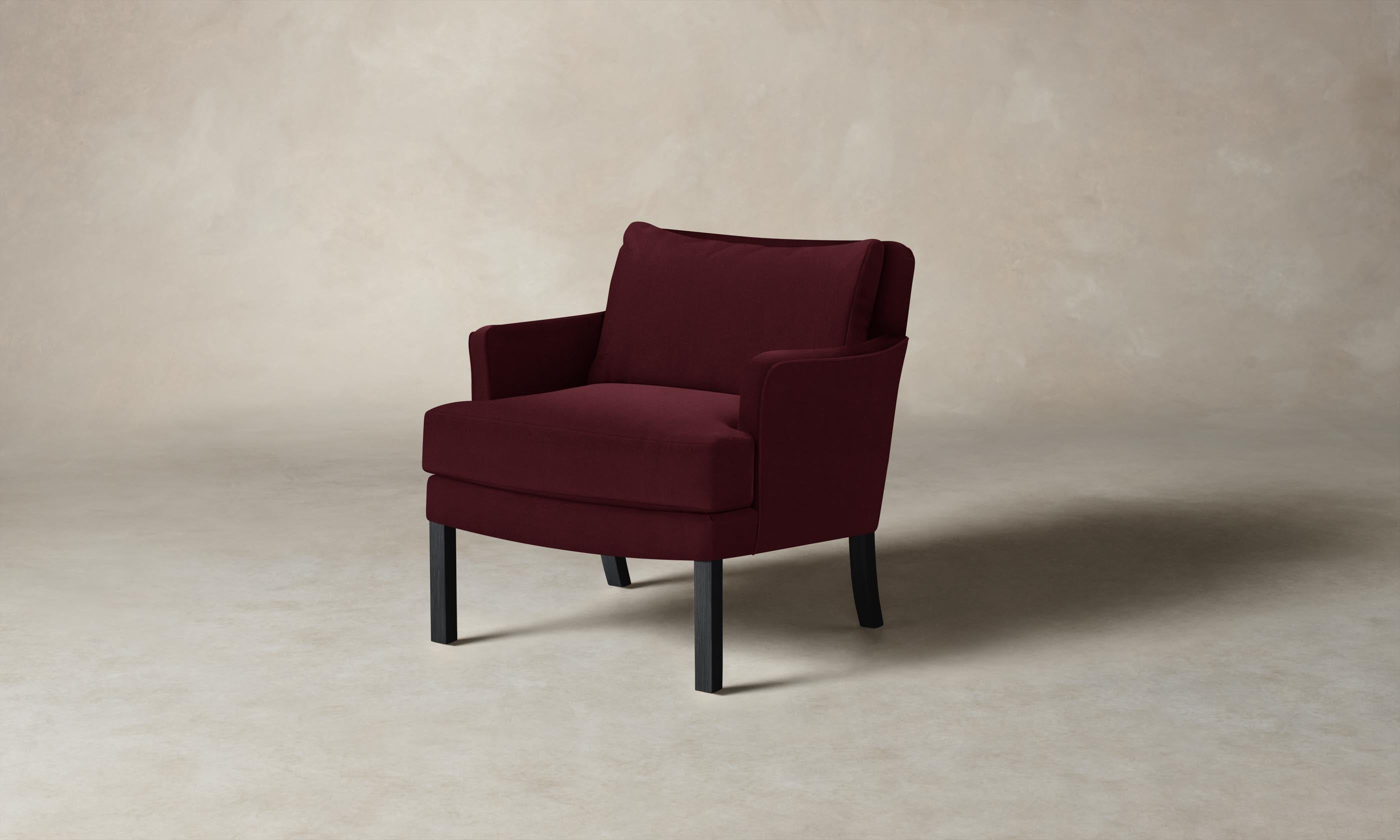 Kaye Performance Velvet Merlot Chair - Stylish & Comfortable Accent Chair for Living Room, Bedroom, or Office