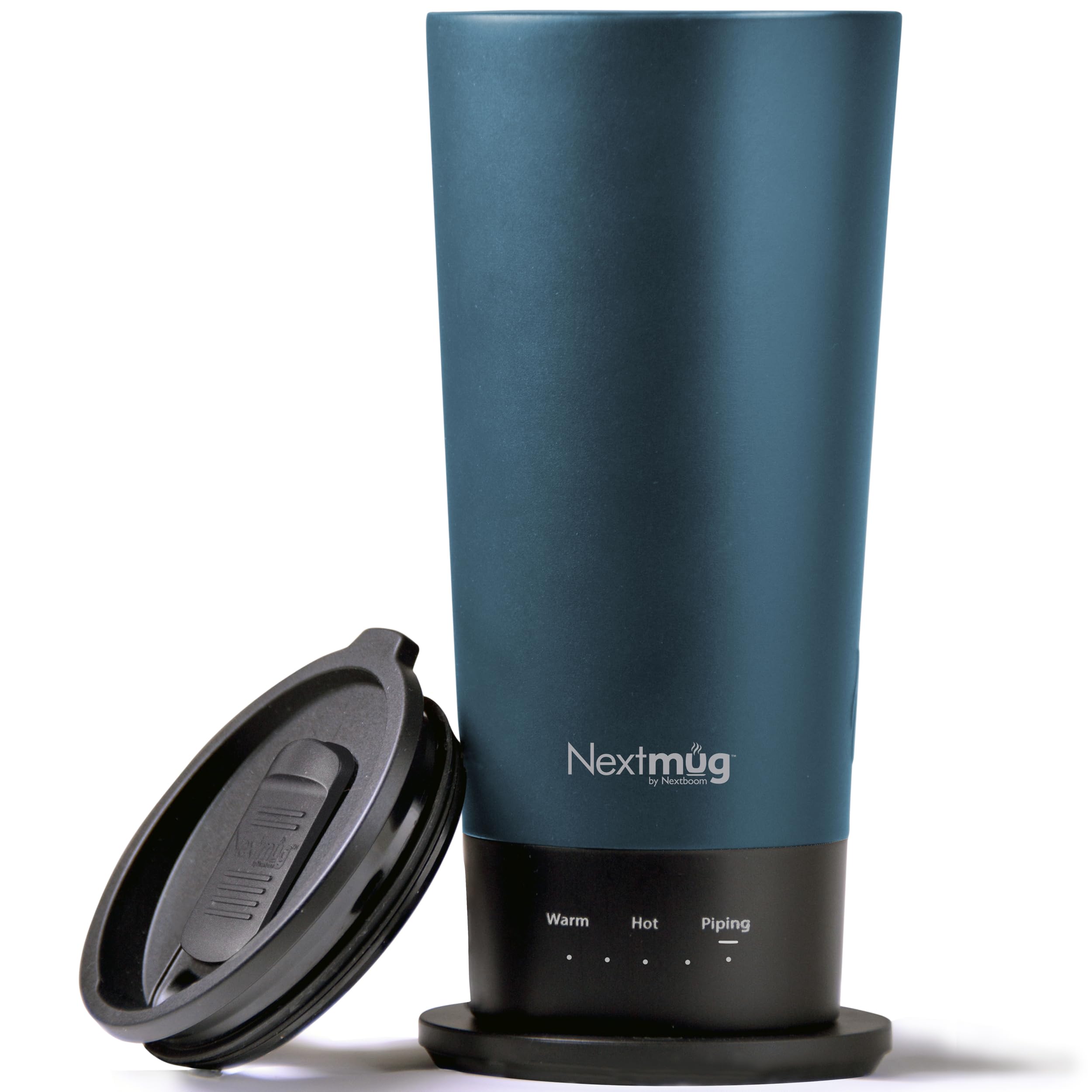 Nextmug Go - 16 oz Self-Heating Travel Mug with Temperature Control, Slate Blue - Perfect for Coffee, Tea & Hot Drinks On The Go, Office & Commuting
