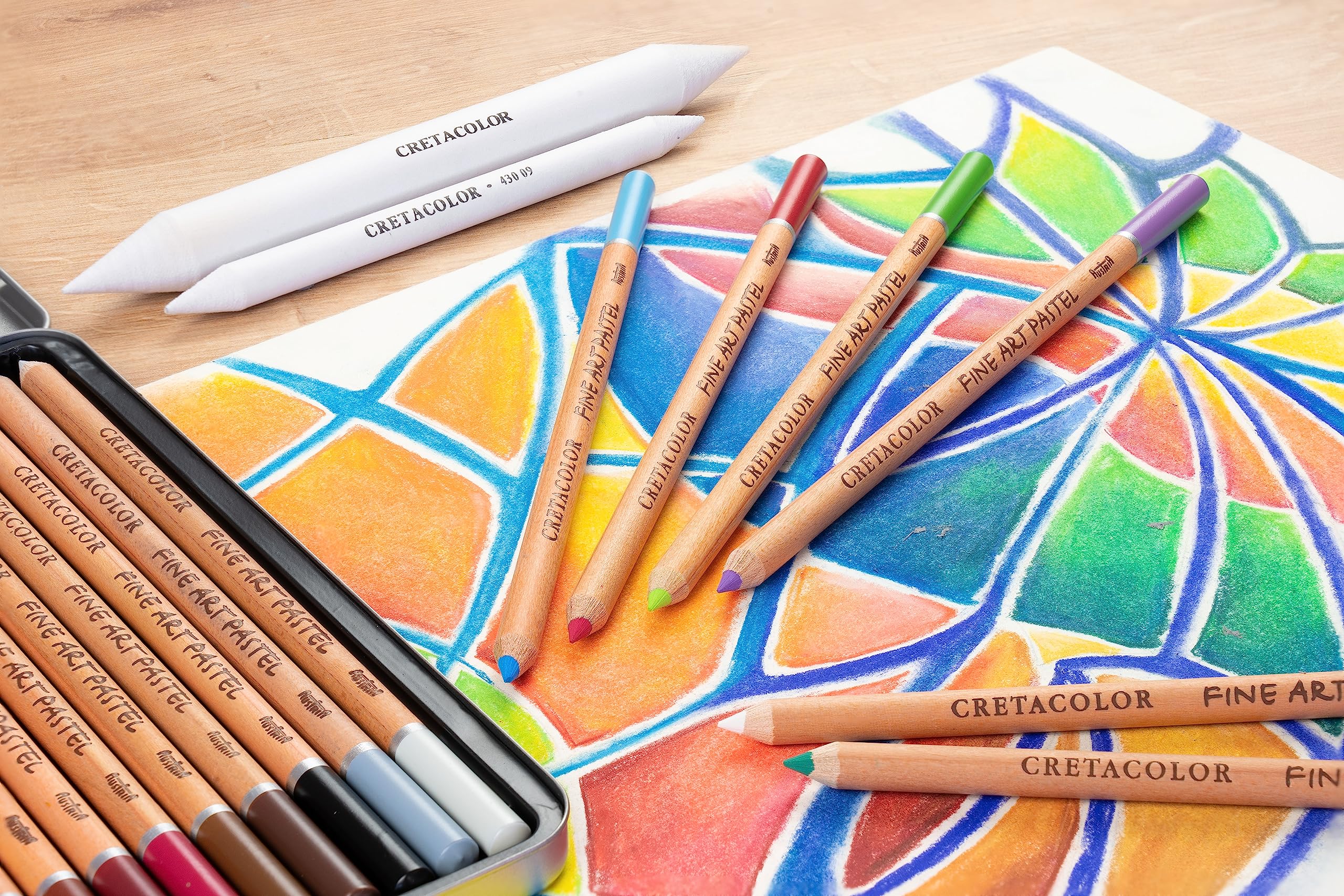 Premium Cretacolor 72-Piece Fine Art Pastel Pencil Set - Vibrant Colors for Professional Artists & Sketching | Ideal for Drawing, Blending & Mixed Media Art Projects
