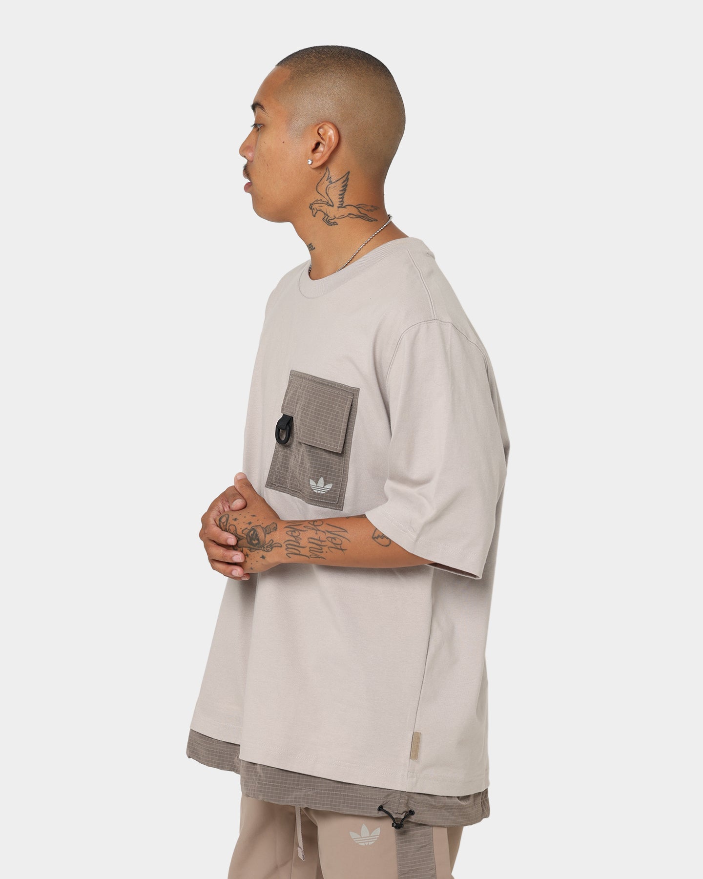 Adidas Originals Men's T-Shirt - Light Brown Casual Tee for Everyday Wear | Gym, Streetwear & Lounge Outfits