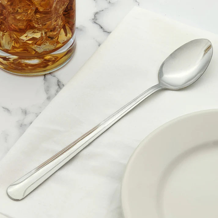 Winco Dominion Iced Tea Spoon - 12-Piece Stainless Steel Long Handle Spoons for Tea, Coffee, Desserts, and Cocktails - Perfect for Iced Tea, Iced Coffee, Smoothies, and Party Drinks