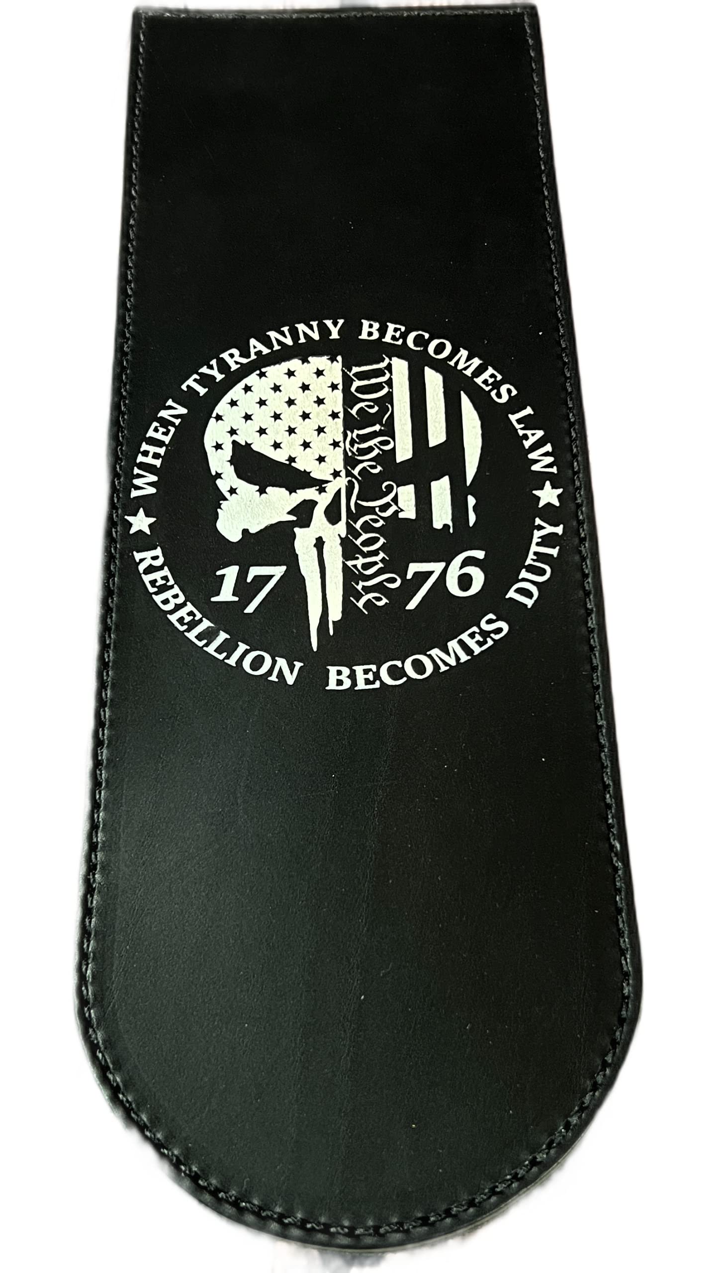 Harley Davidson Motorcycle Leather Black Fender Panel Bib - 1 Hole Design for Custom Bike Accessories | Perfect for Biker Style & Motorcycle Shows