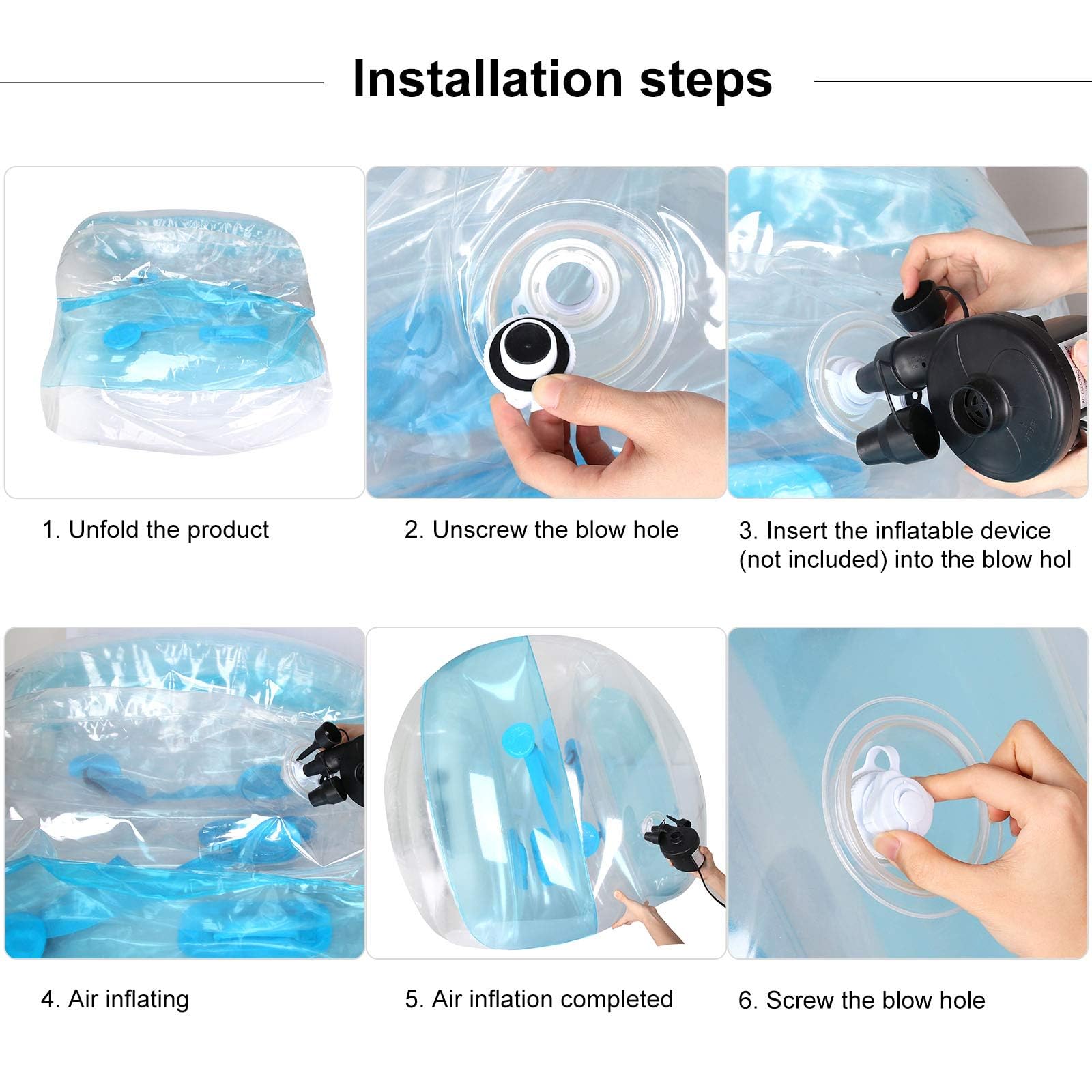 Inflatable Bumper Balls for Adults - Bubble Soccer Balls, Sumo Football & Zorb Human Hamster Ball for Outdoor Team Games, Backyard Parties & Sports Events