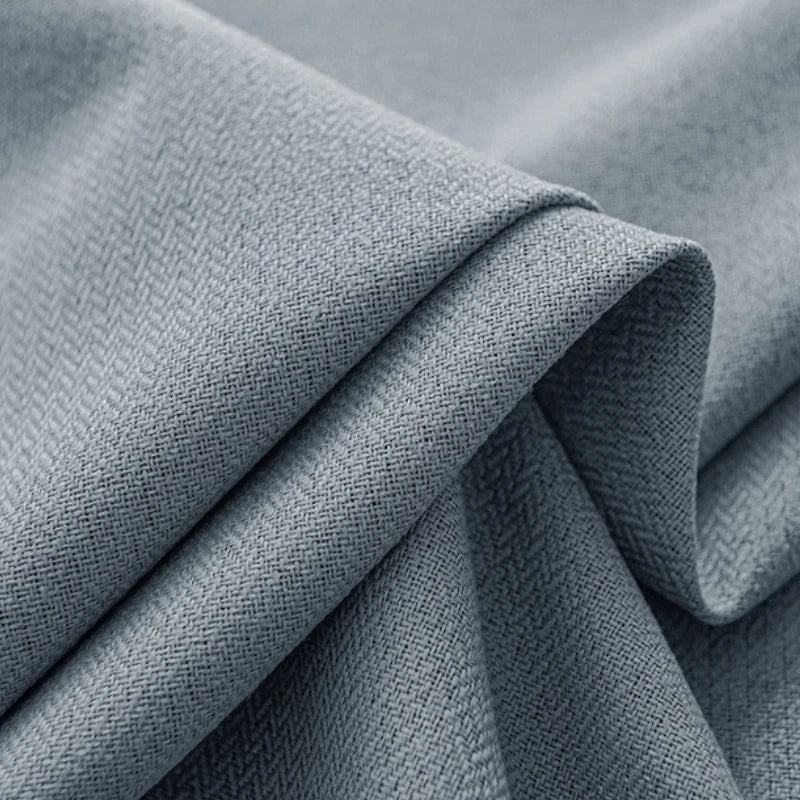 Teresa Fire Retardant Blackout Curtains - Herringbone Pattern Thermal Insulated Drapes for Bedroom & Living Room | Custom Size Window Treatment for Home Safety & Light Blocking