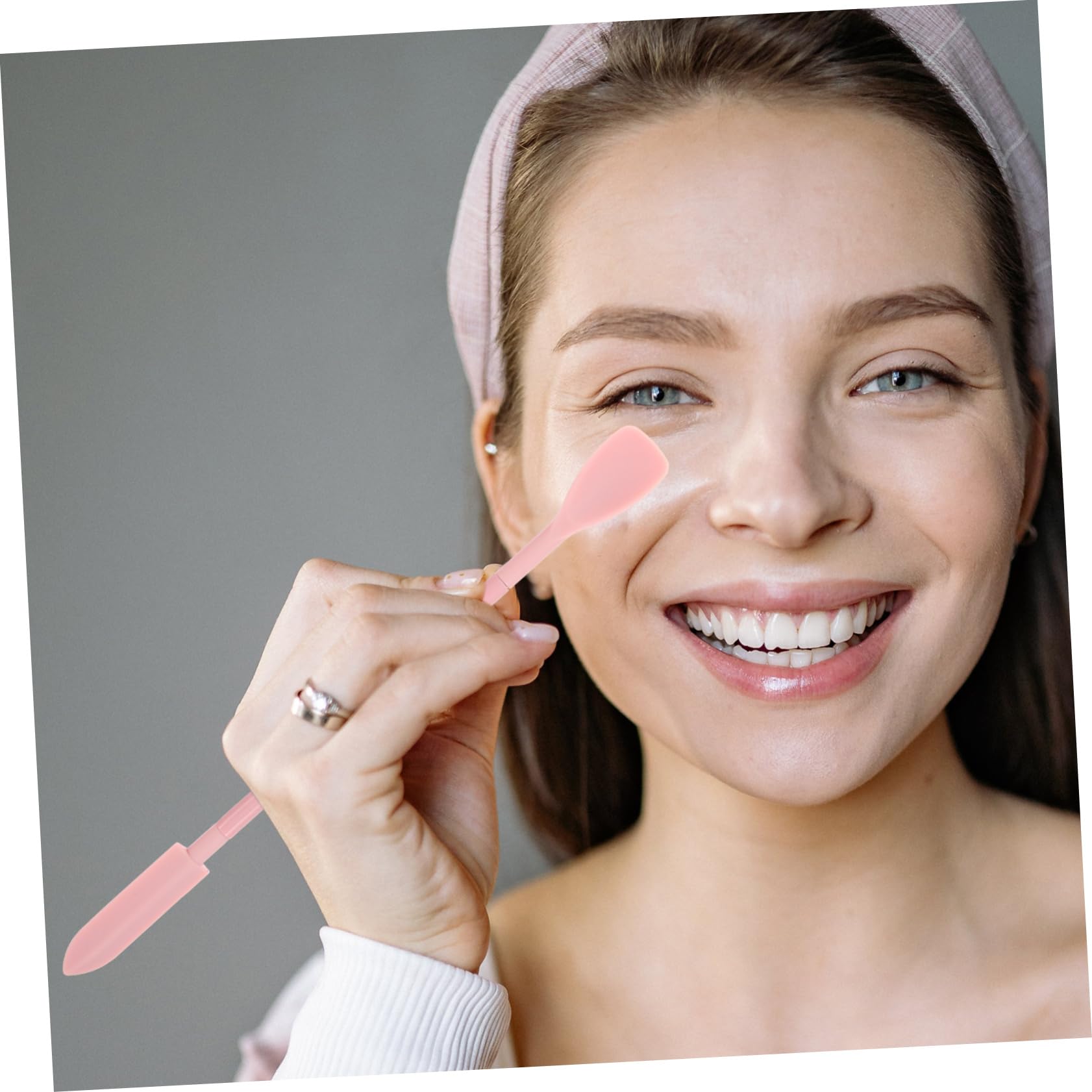 Angoily Mini Silicone Spatula for Skincare - Dual Head Telescopic Makeup Spatula & Lotion Spoon | Perfect for Jars, Creams & Travel Beauty Kits