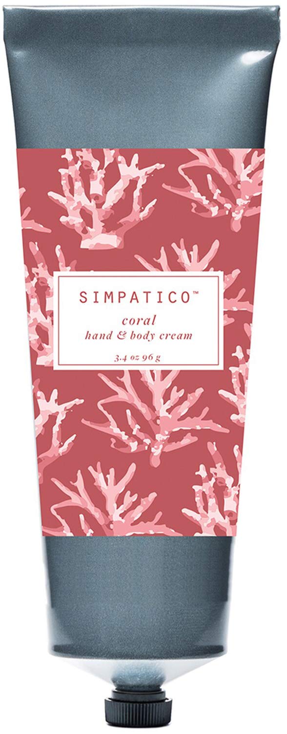 Simpatico Coral Hand and Body Cream - 3.4 oz | Ultra Moisturizing Lotion for Dry Skin | Perfect for Daily Hydration, Travel & Gifting