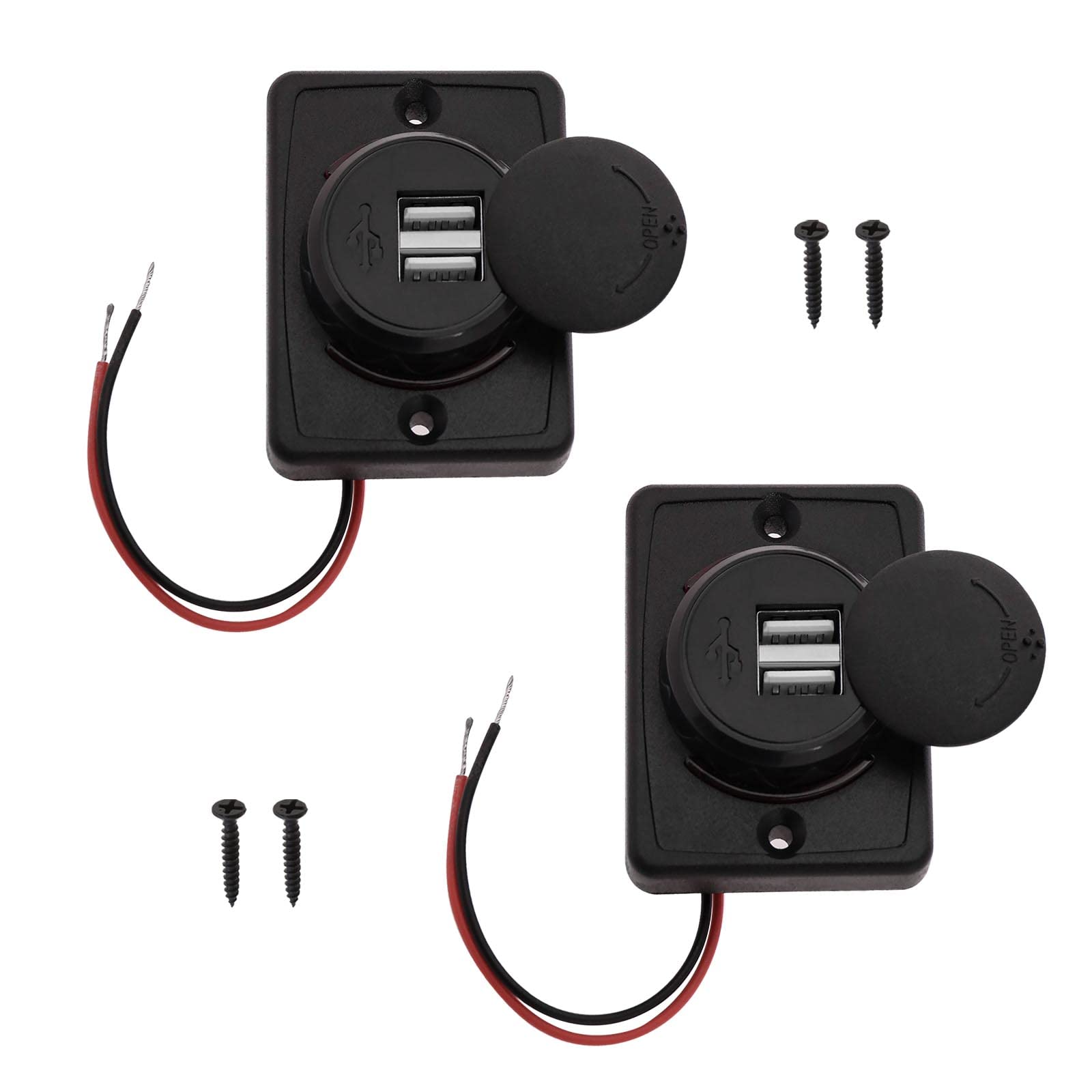 YINETTECH 2-Pack 3.1A Dual USB Car Charger Adapter - Fast Charging 2-Port 12V-24V USB Socket for iPhone, Android Phones, Tablets, GPS - Perfect for Road Trips & Daily Commute