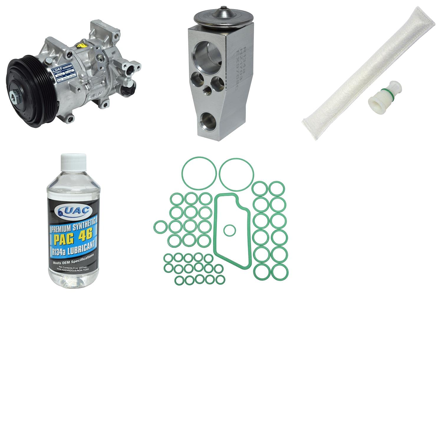High-Quality HVAC A/C Compressor Replacement Kit for Car & Truck - Compatible with Multiple Vehicle Models | Perfect for DIY Auto Repair & Maintenance