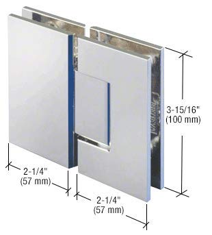 CRL V1E180CH Chrome Vienna 180 Series Glass-to-Glass Hinge - Premium Cabinet Hardware for Shower Doors & Glass Partitions - Perfect for Modern Bathroom & Commercial Spaces