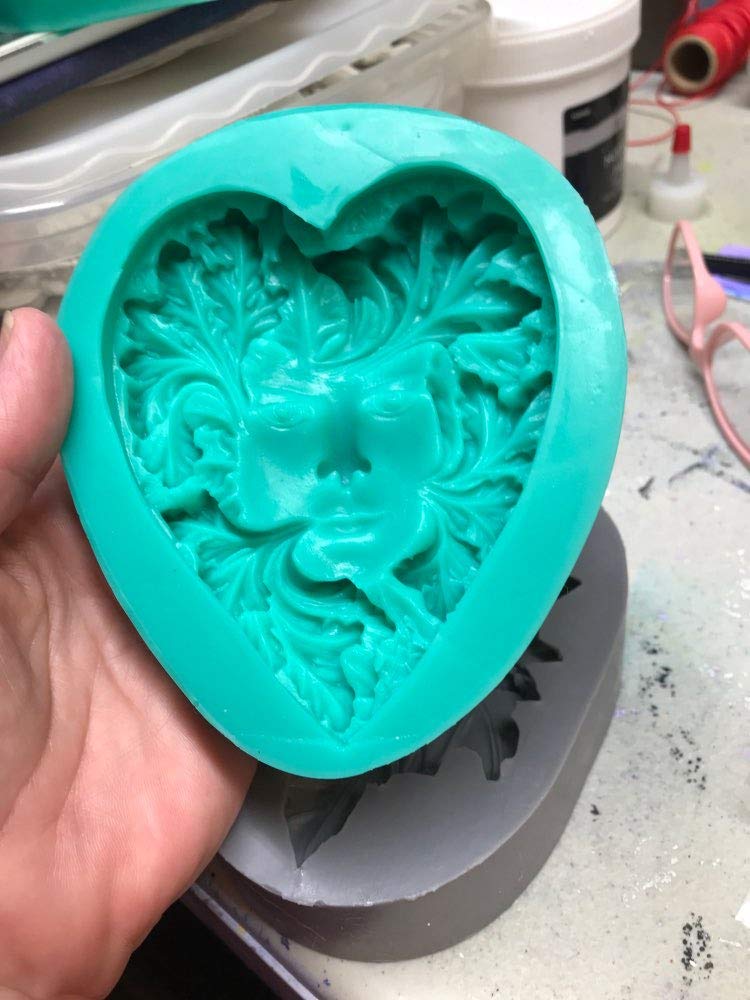 Classic Leaf Design Silicone Mold for Soap, Chocolate & Cake Decorating - Handmade Woman Head Silicone Mold for Home Decor, Aroma Stones & Baking