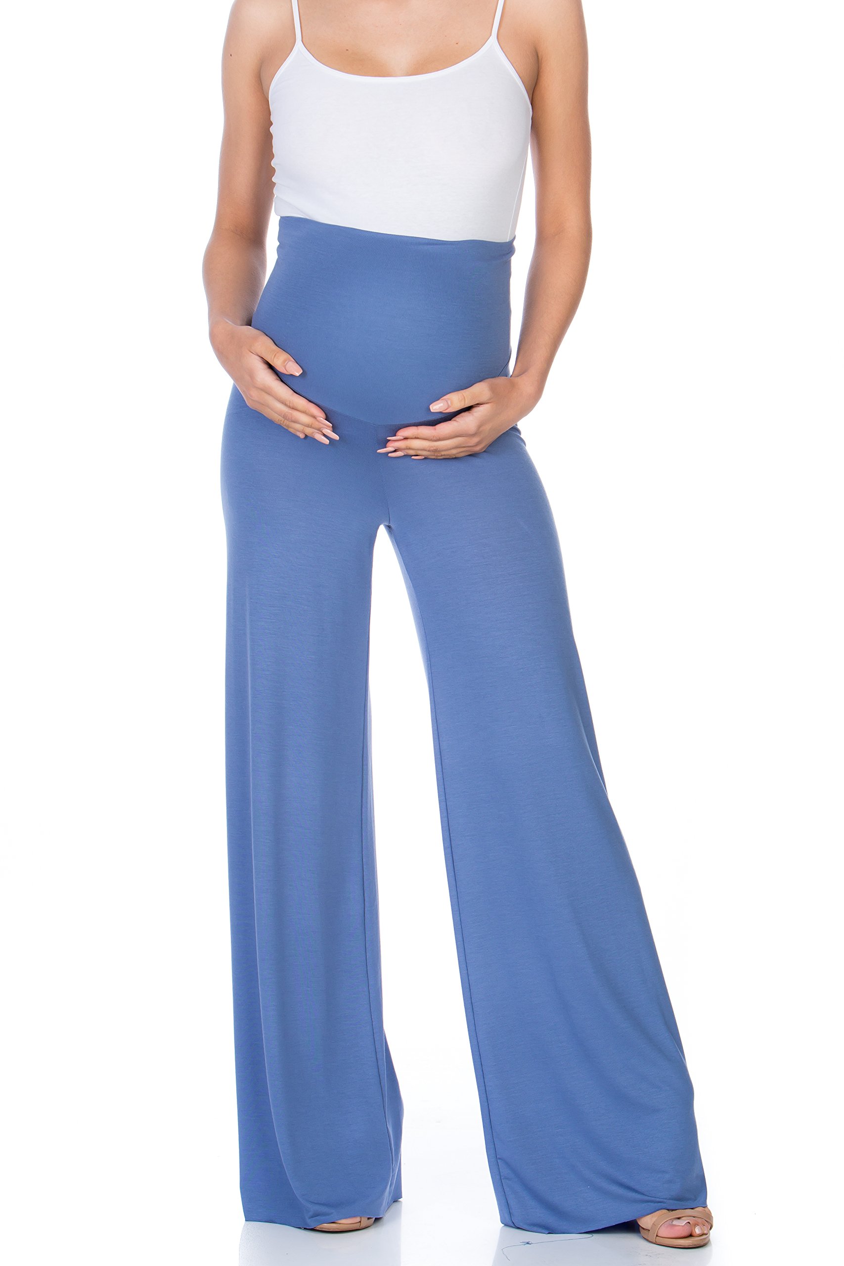 Stylish Women's Maternity Palazzo Pants - Bohemian Print, Tummy Control & Comfort for Pregnancy - Perfect for Casual Wear, Office & Maternity Photoshoots