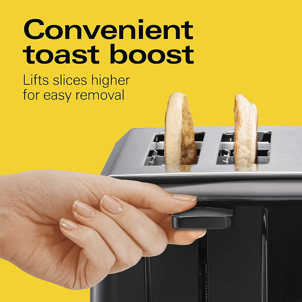 Hamilton Beach 4-Slice Extra Wide Slot Toaster 24671 - Perfect for Bagels, Waffles & Thick Slices - Ideal for Breakfast, Brunch & Family Dining