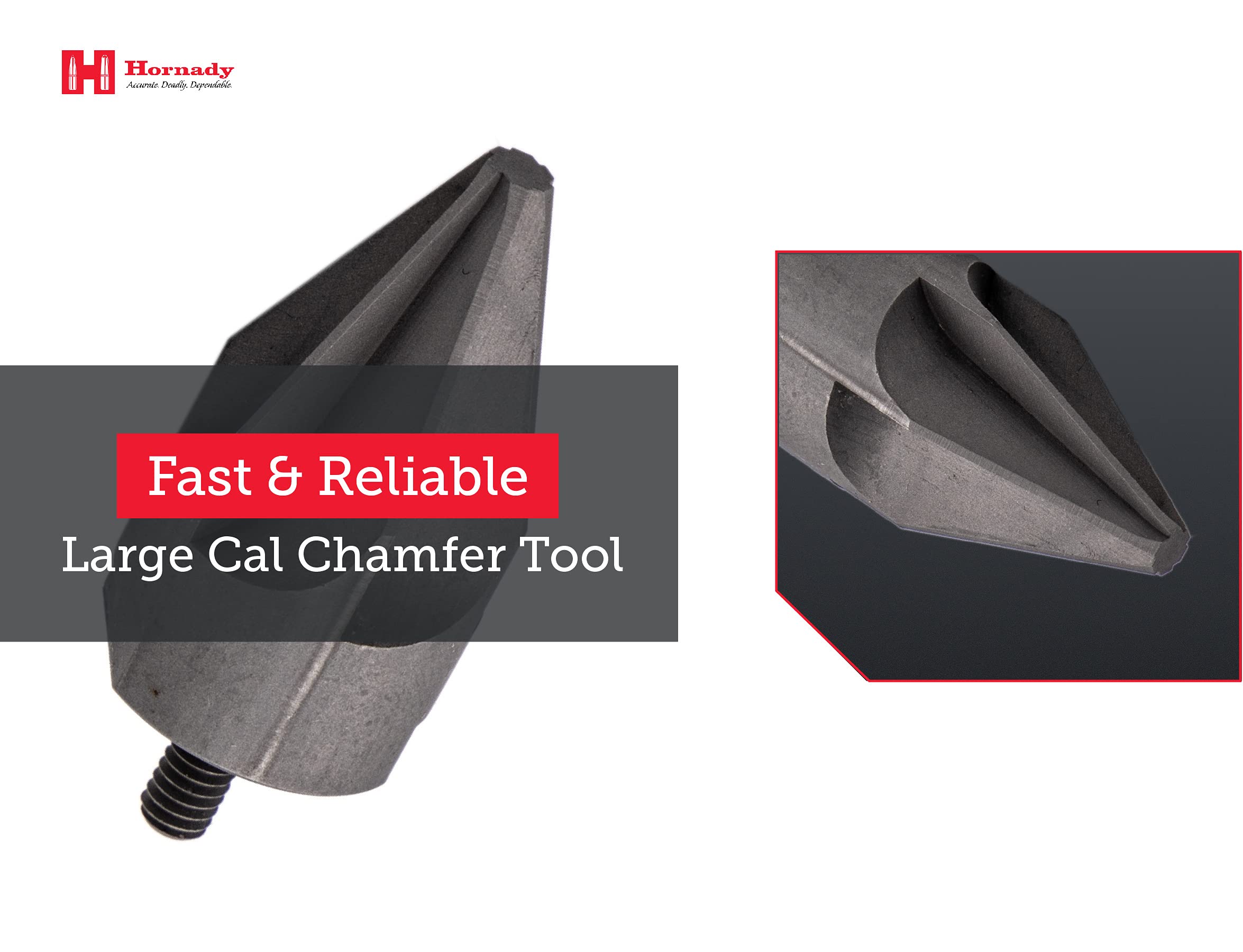 Hornady 050170 Large Caliber Inside Chamfer Tool - 8-32 Threaded Case Prep Reloading Tool for Removing Burrs from Case Mouths & Ensuring Accurate Bullet Seating - Perfect for Reloading Rifle & Pistol Cartridges at Home or Range
