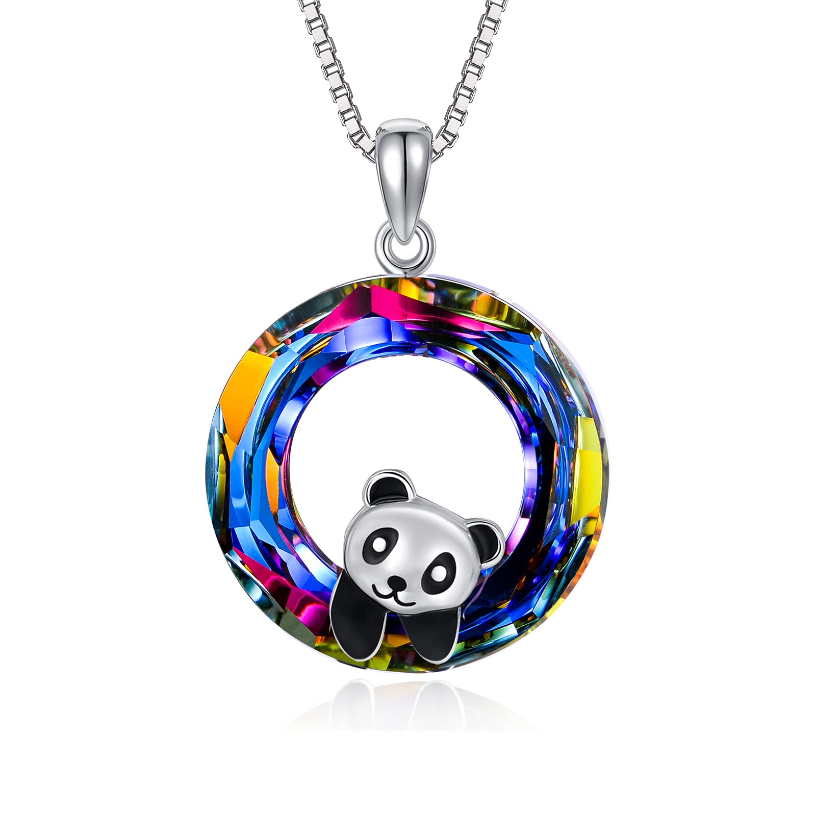 925 Sterling Silver Panda Crystal Pendant Necklace for Women - Elegant Jewelry Gift for Birthday, Anniversary & Special Occasions | Perfect for Daughter, Wife, Girlfriend & Loved Ones | Great for Everyday Wear, Parties & Formal Events