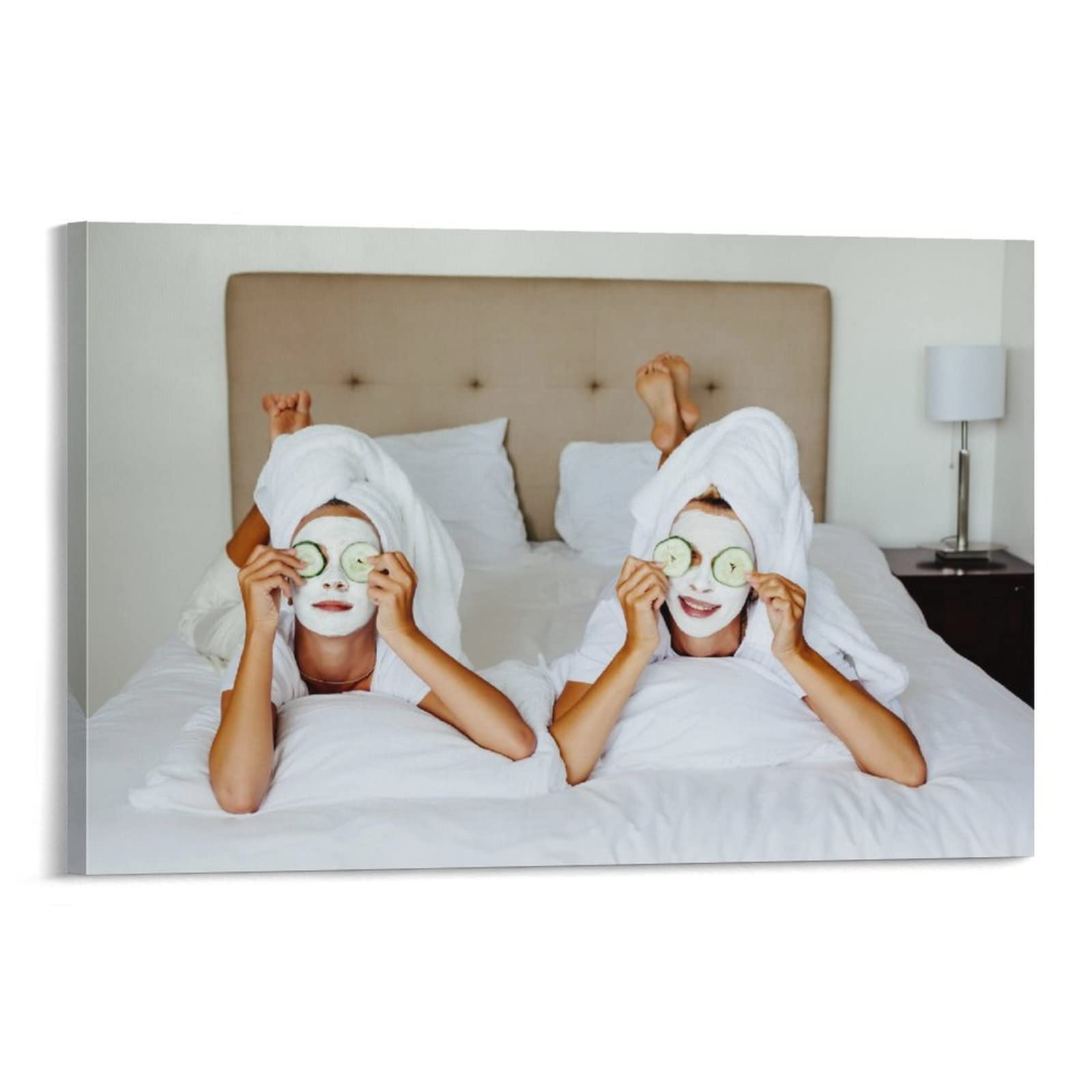 Premium Skin Care Facial Cleansing Beauty Spa Canvas Wall Art - 20x30inch(50x75cm) Framed Salon Decor for Bedroom, Bathroom & Gift Ideas | Perfect for Spa Centers, Beauty Salons & Home Decor
