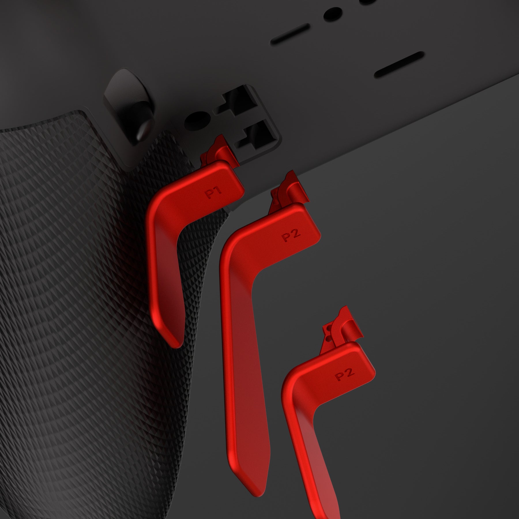 eXtremeRate 6-in-1 Metallic Replacement Interchangeable Swift Back Paddles for Xbox One Elite/Elite Series 2/Elite 2 Core Controller - Scarlet Red | Enhanced Gaming Performance for FPS, Racing & Action Games