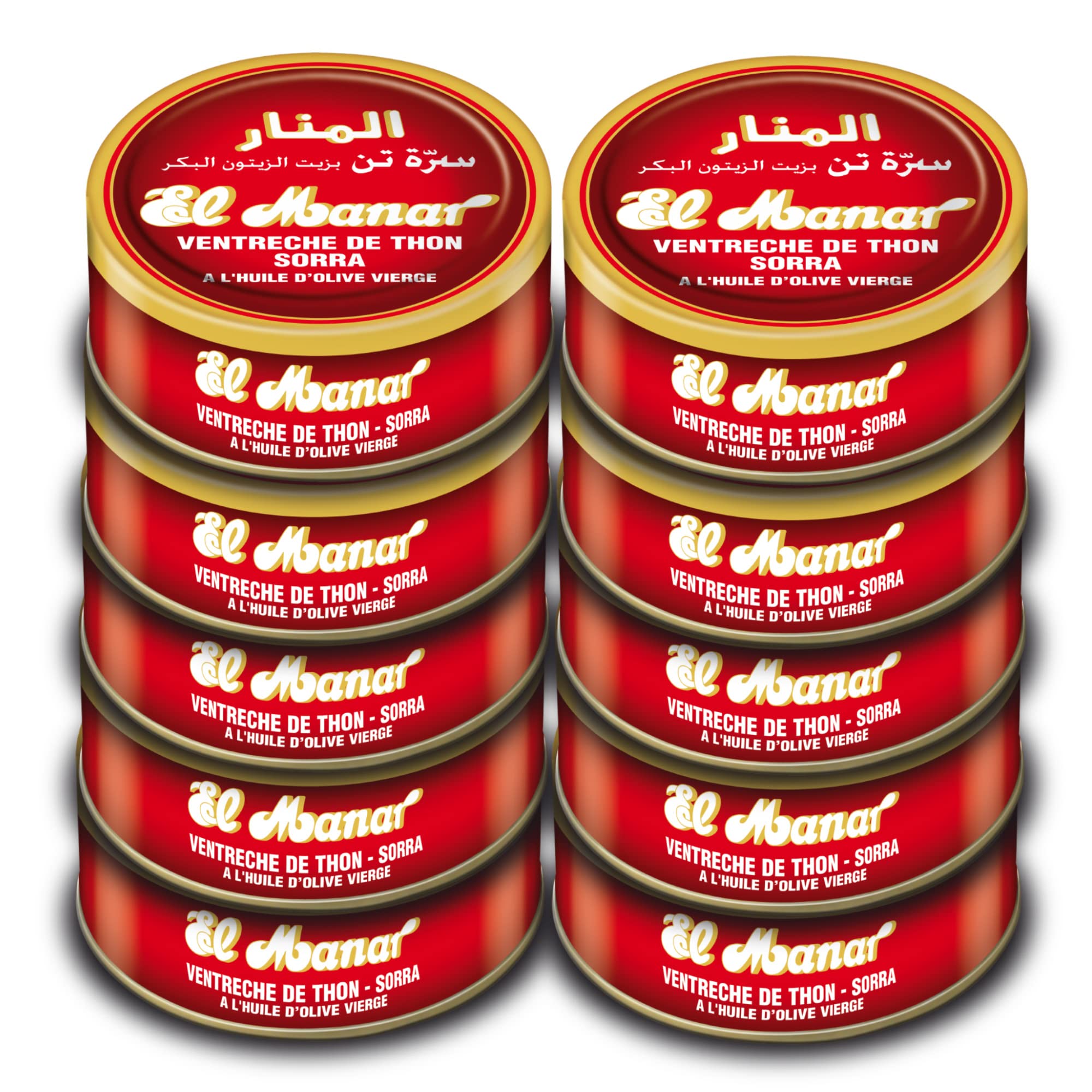 Premium Mediterranean Bluefin Tuna Ventresca in Extra Virgin Olive Oil - 160g Can (Pack of 10) - Gourmet Pantry Essential for Salads, Pasta & Charcuterie Boards