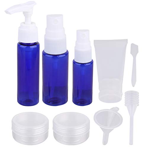 Milisten 6-Piece Travel Size Bottle Set - Leakproof Toiletry & Cosmetic Containers with Pump Dispensers & Funnel for Shampoo, Lotion, Makeup | Perfect for Air Travel, Gym, Camping & Daily Organizing