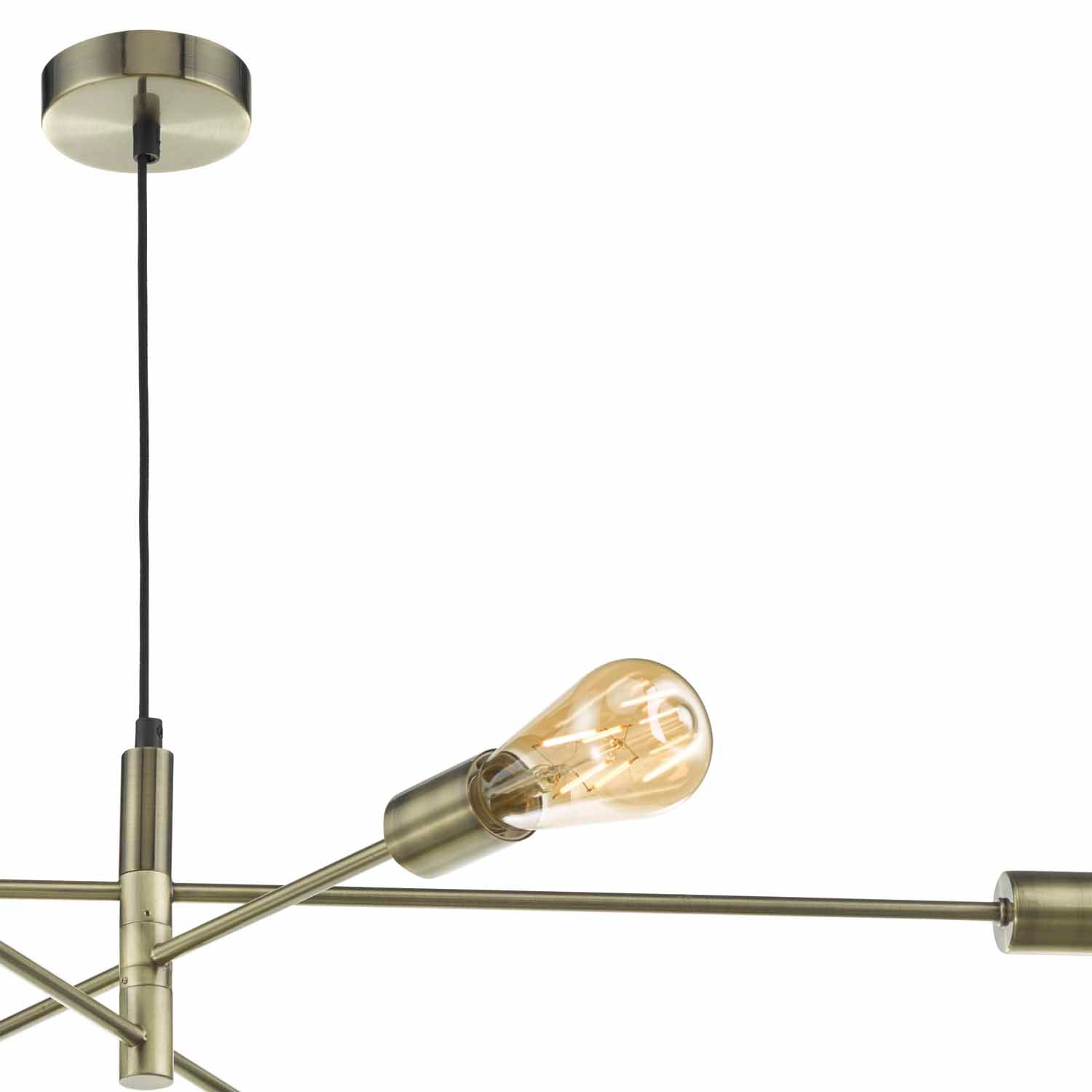 Alana 6-Light Chandelier - Antique Brass, Matt Grey, Black, Polished Gold & Satin Chrome Finish - Perfect for Dining Room, Living Room & Bedroom Lighting