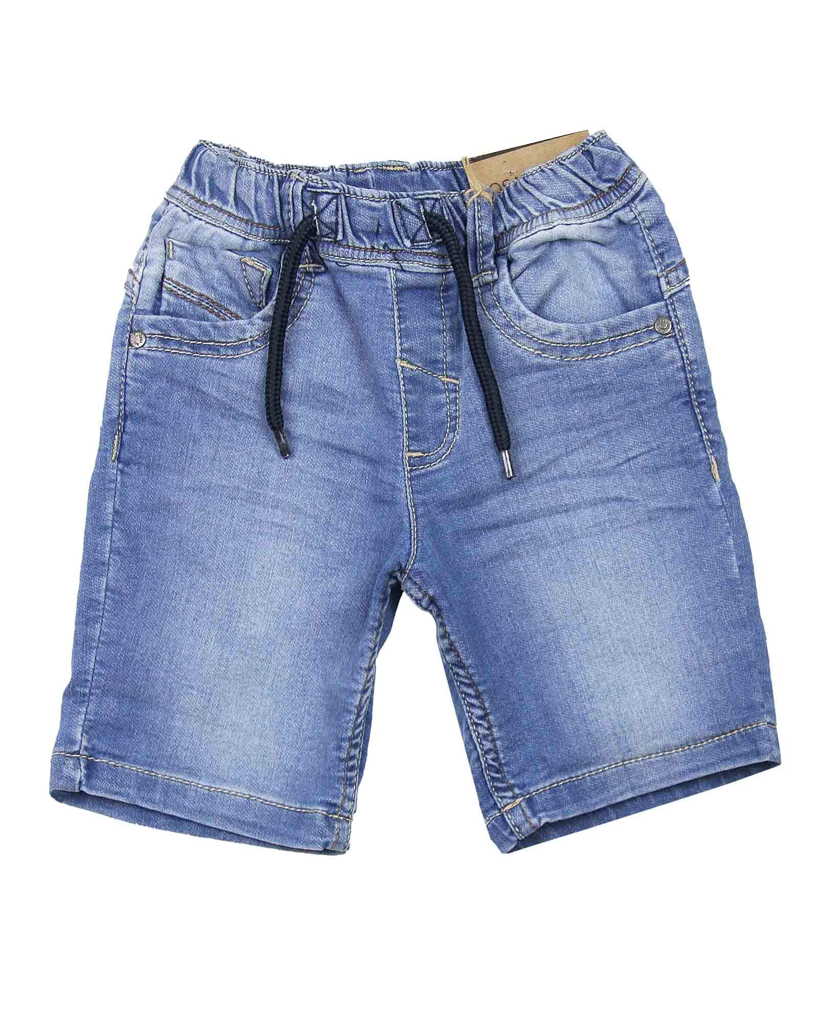 Losan Boys Basic Jogger Jean Shorts - Medium Blue Denim Casual Shorts for Kids Ages 2-7 | Perfect for Summer Play, Outdoor Activities & Everyday Wear