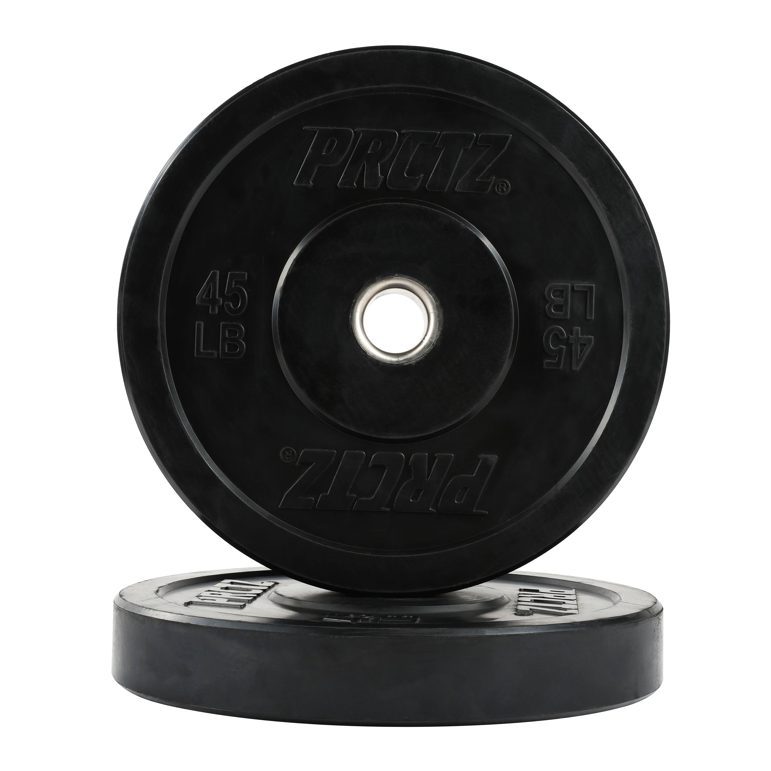 PRCTZ 160 lb Rubber Bumper Weight Plate Set - 2