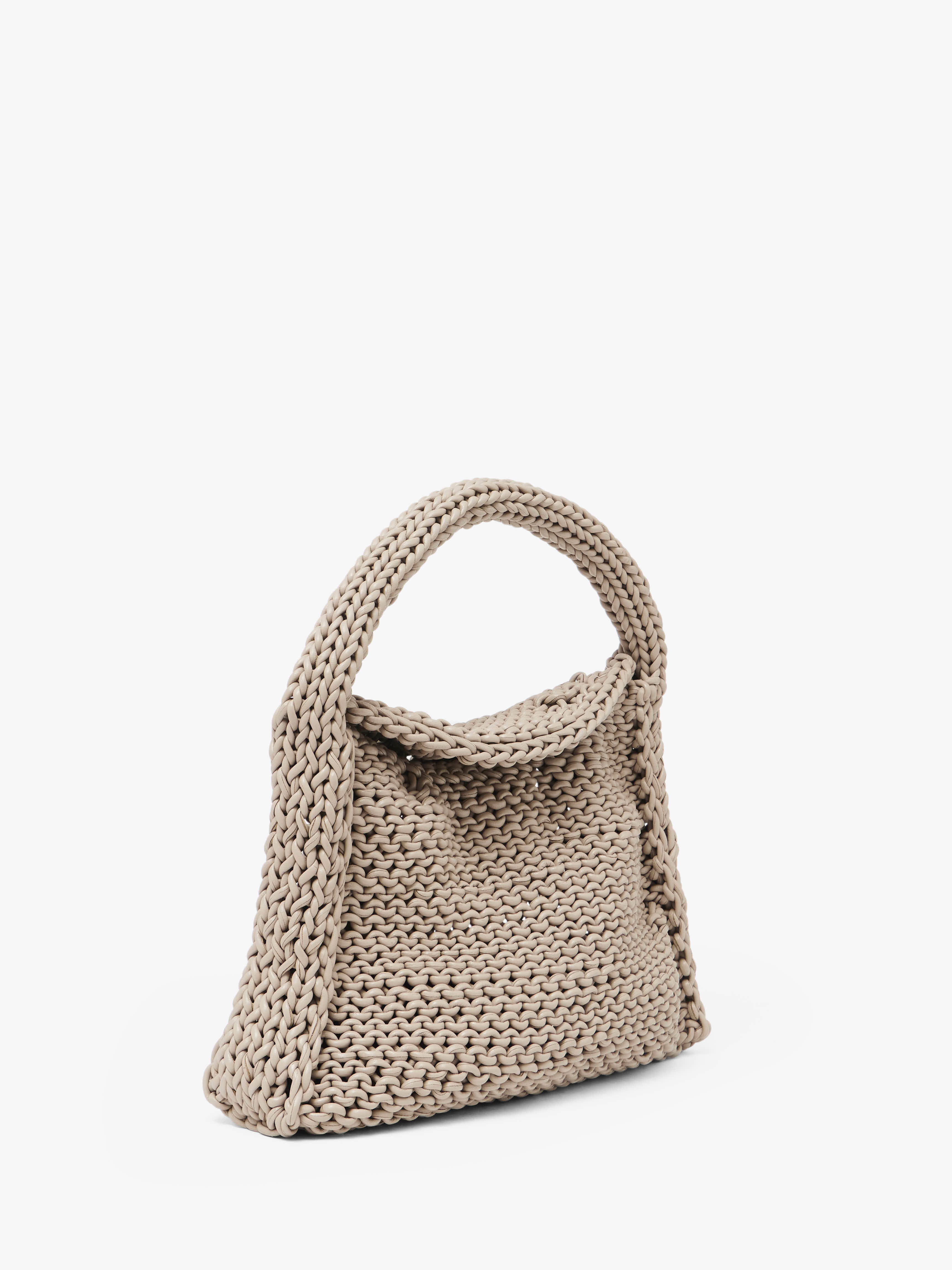 Stylish Knitted Hobo Bag with Leather Drawstring - Trendy Shoulder Purse for Women | Perfect for Casual Outings, Shopping & Travel