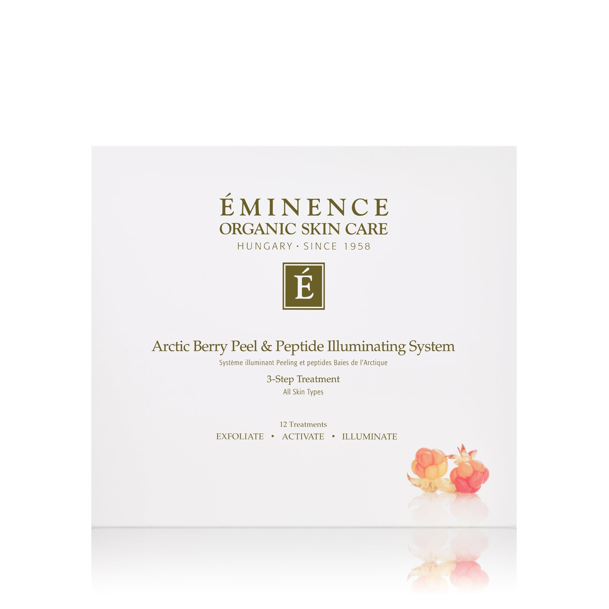 Eminence Organics Arctic Berry Peel & Peptide Illuminating System - Brightening Facial Treatment for Glowing Skin | Perfect for Anti-Aging & Dull Skin Care Routine