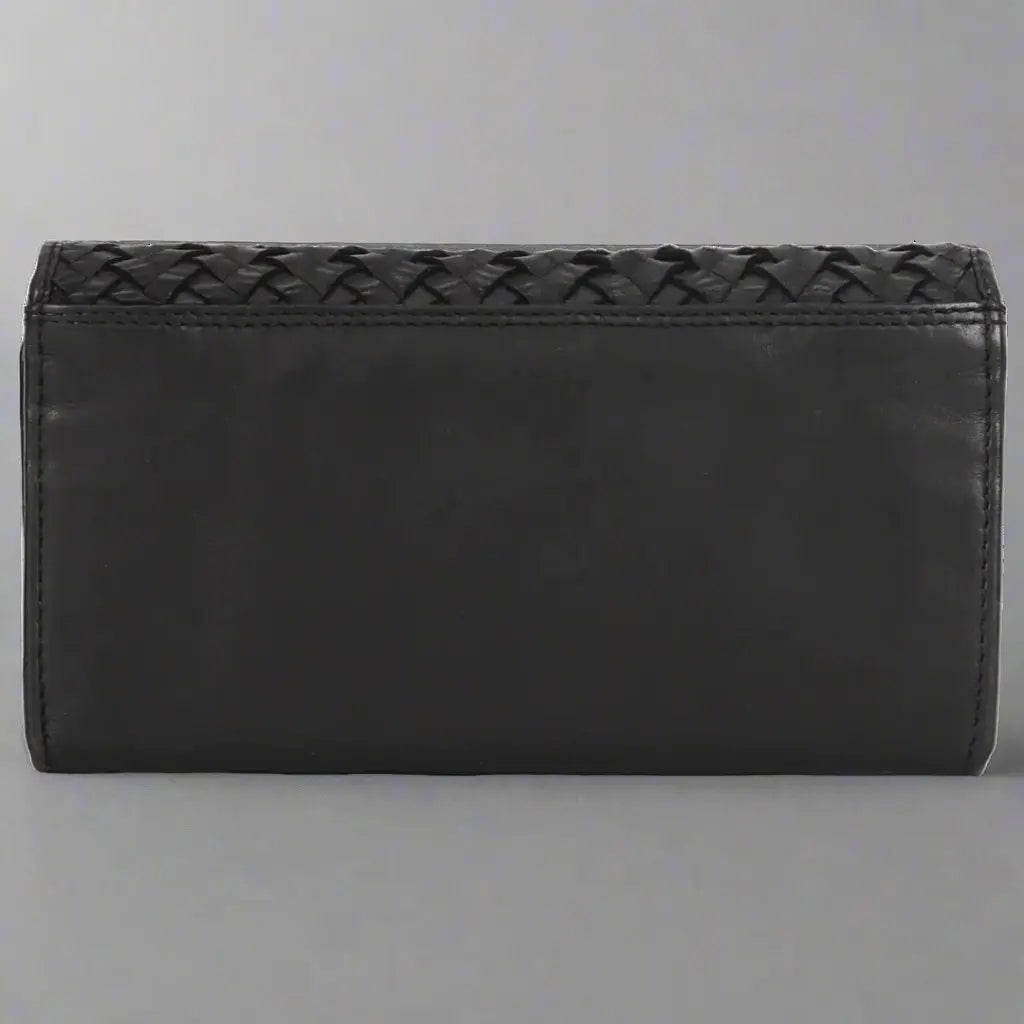 Stylish Women's Leather Basket Weave Handbag - Fashionable Crossbody Purse for Work, Travel & Everyday Use