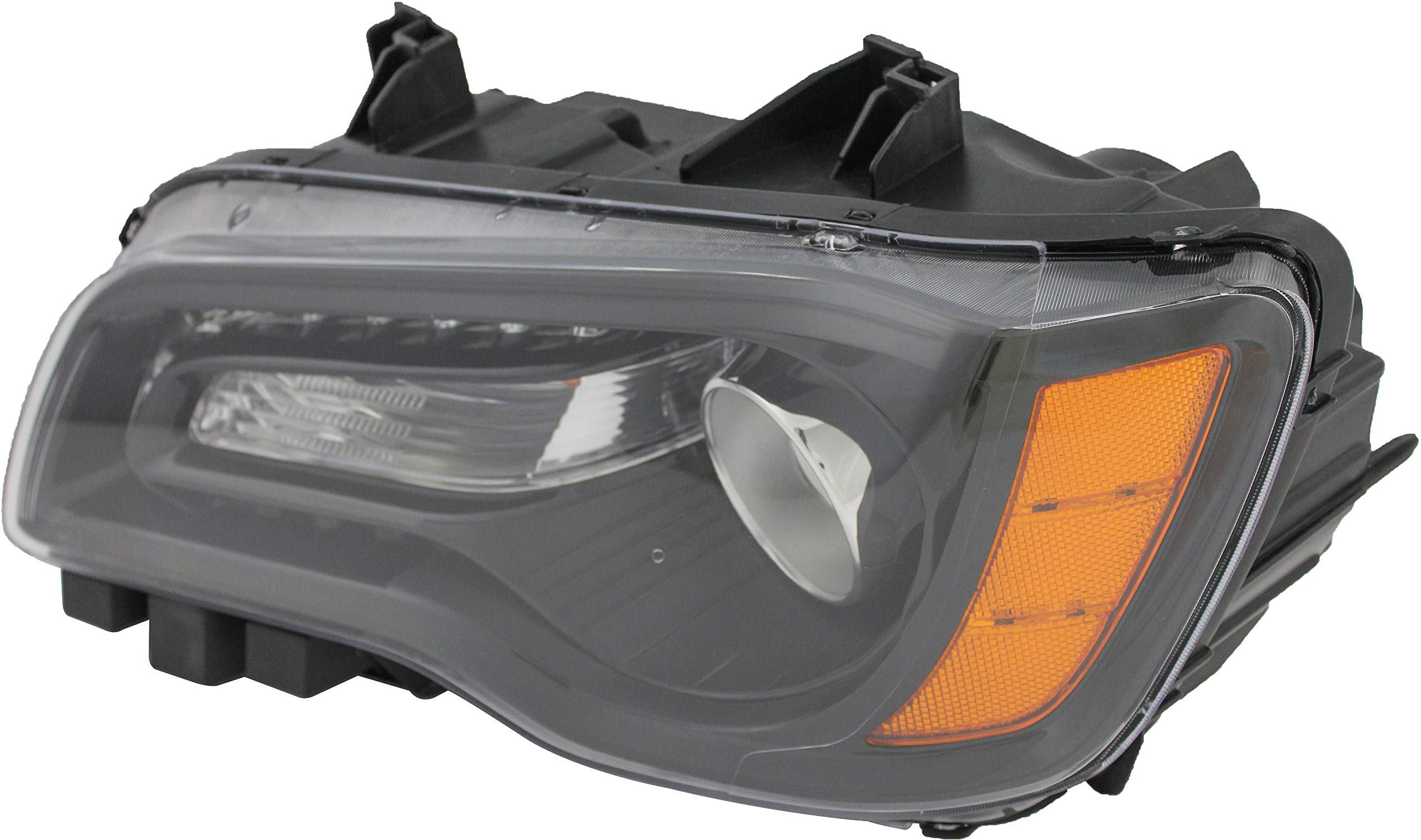 Chrysler 300 Headlights Replacement Set - Halogen Black Trim Headlamp Assembly for 2012 2013 2014 Models - Driver & Passenger Side - Perfect for Night Driving and Foggy Conditions