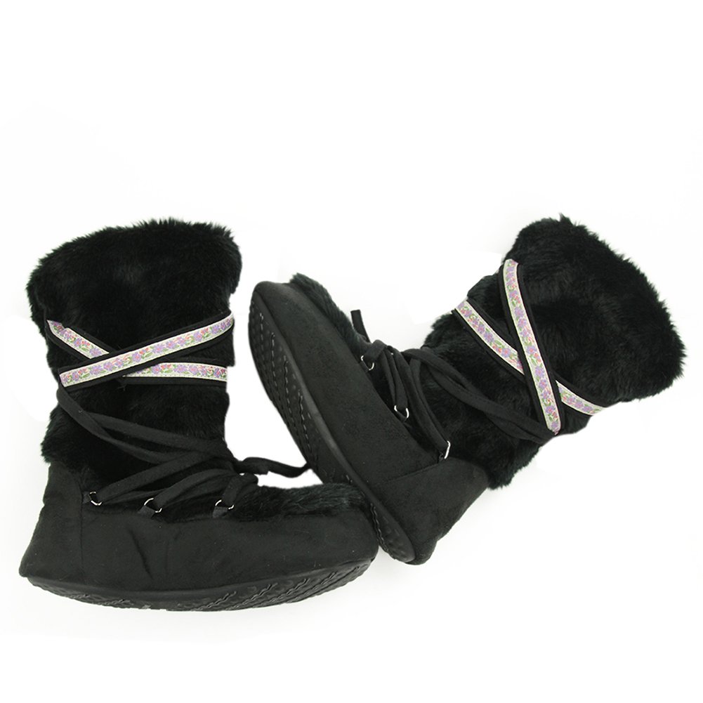 Women's Plush High Top Indoor House Slippers - Cozy Winter Booties for Home, Lounge & Comfort - Warm Fleece-Lined Boots for Women (US Size) - Perfect for Relaxing, Sleeping & Cold Weather