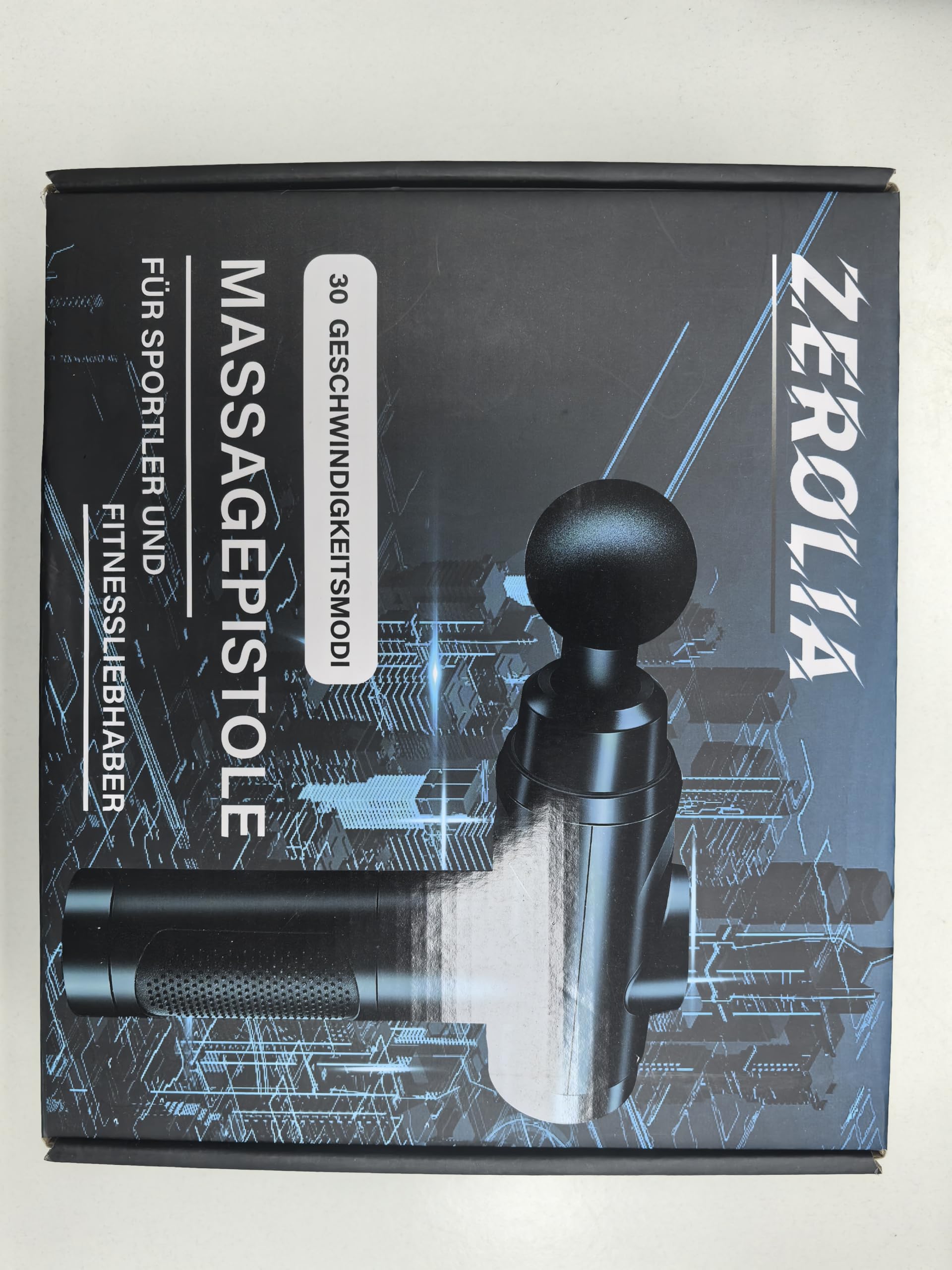 Deep Tissue Massage Gun - Percussion Muscle Massager with 30 Speed Levels, LCD Touch Screen & 10 Interchangeable Heads for Shoulder, Back, Body Pain Relief - Perfect for Athletes, Gym Recovery & Home Relaxation Therapy